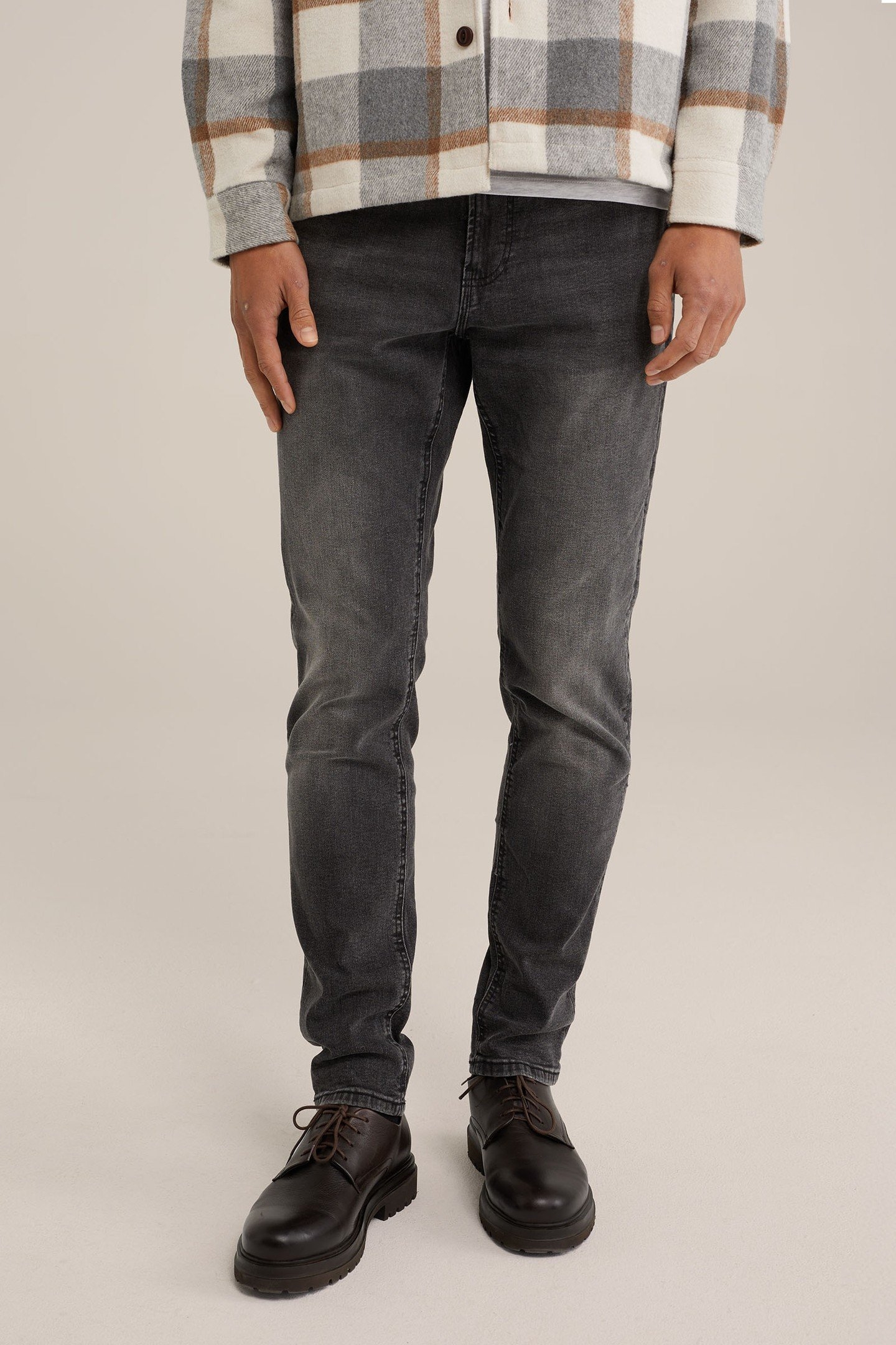 5-POCKET MID WAIST DARK GREY 2