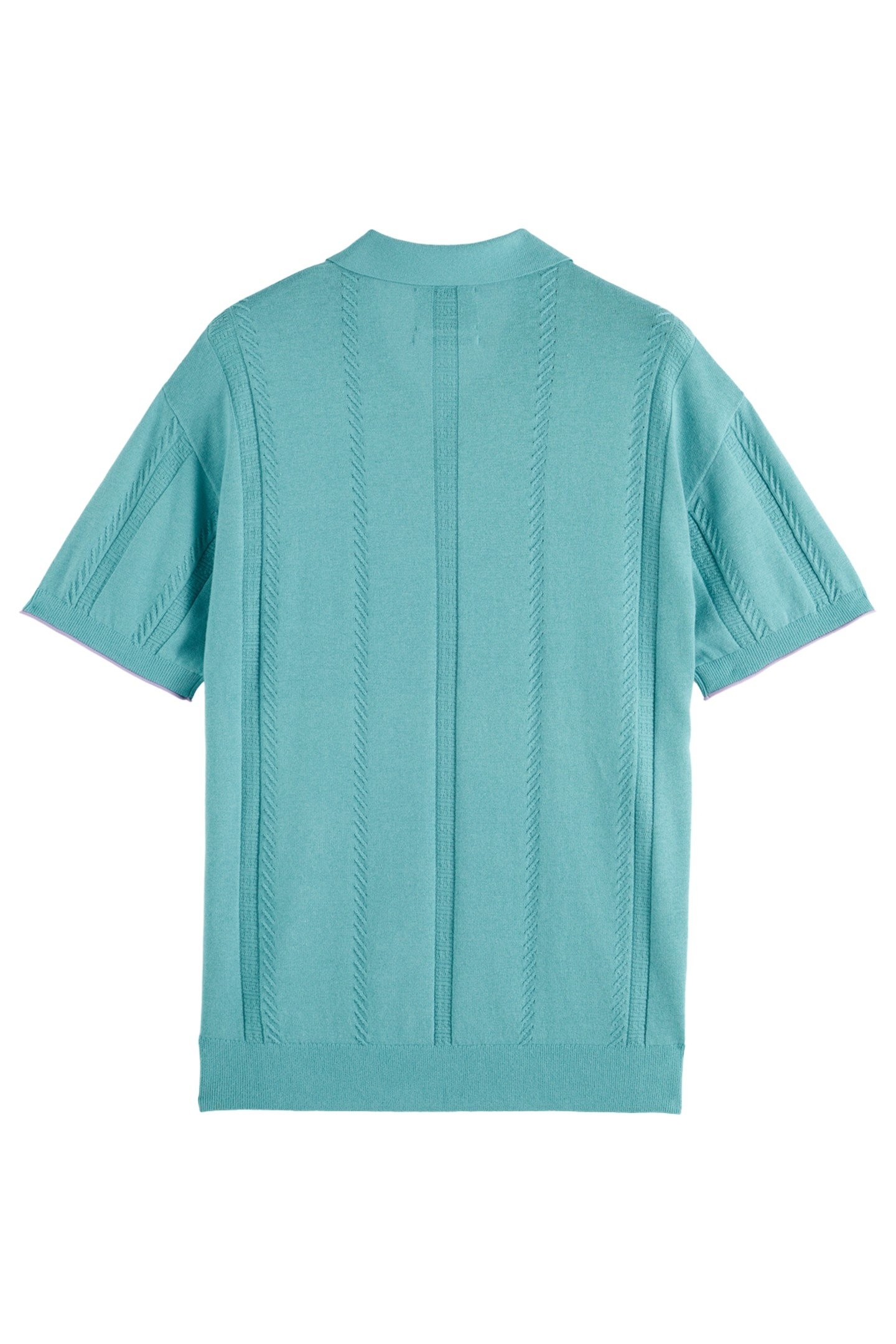 RELAXED FIT KNITTED POLO SEA BLUE 3