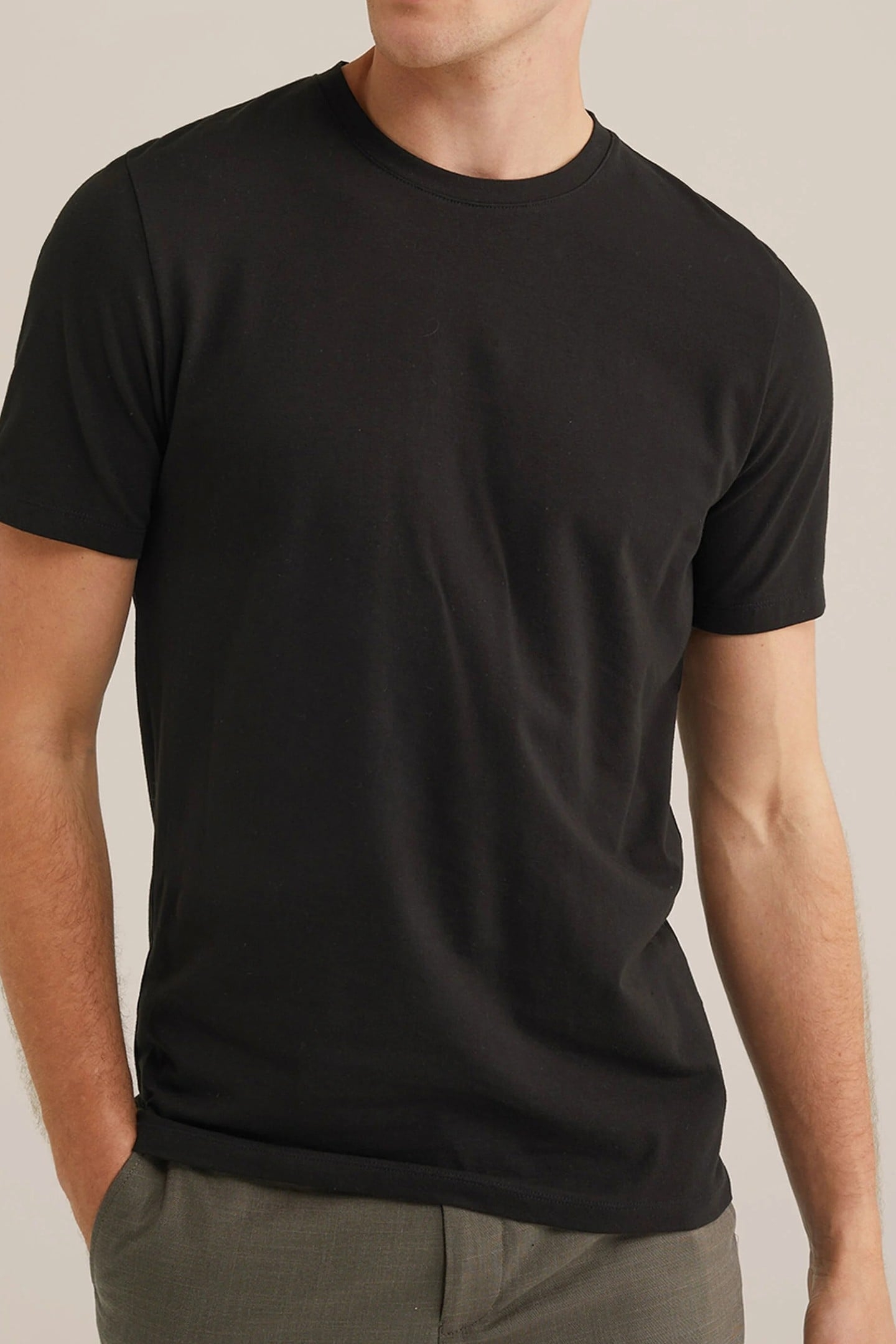 PREMIUM - STRETCH T-SHIRT - 4-PACK BLACK 5