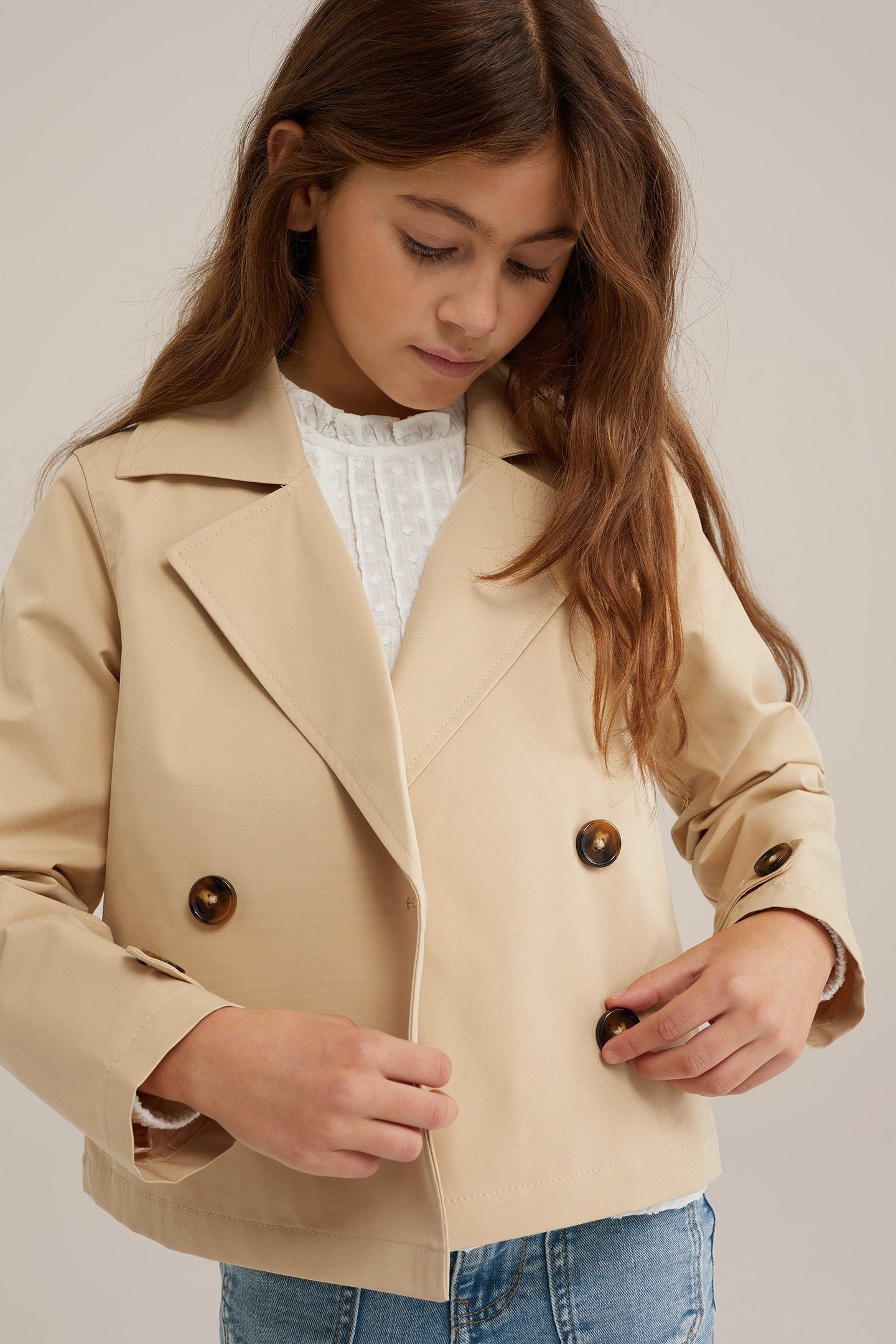 GIRLS TRENCHCOAT BEIGE 3