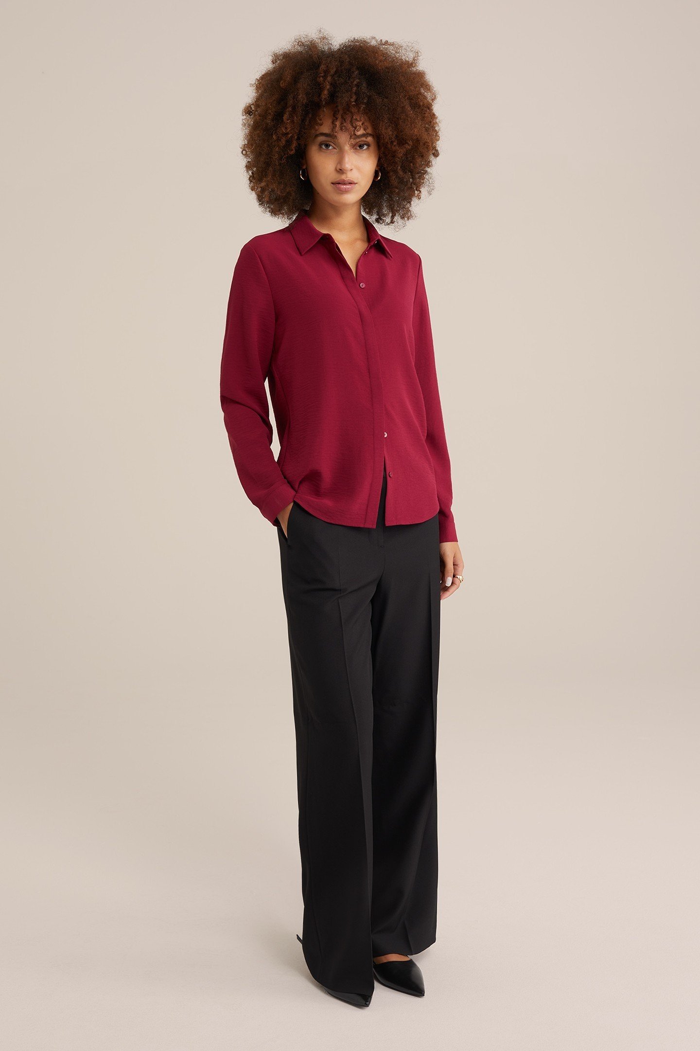 BLOUSE BURGUNDY RED 2