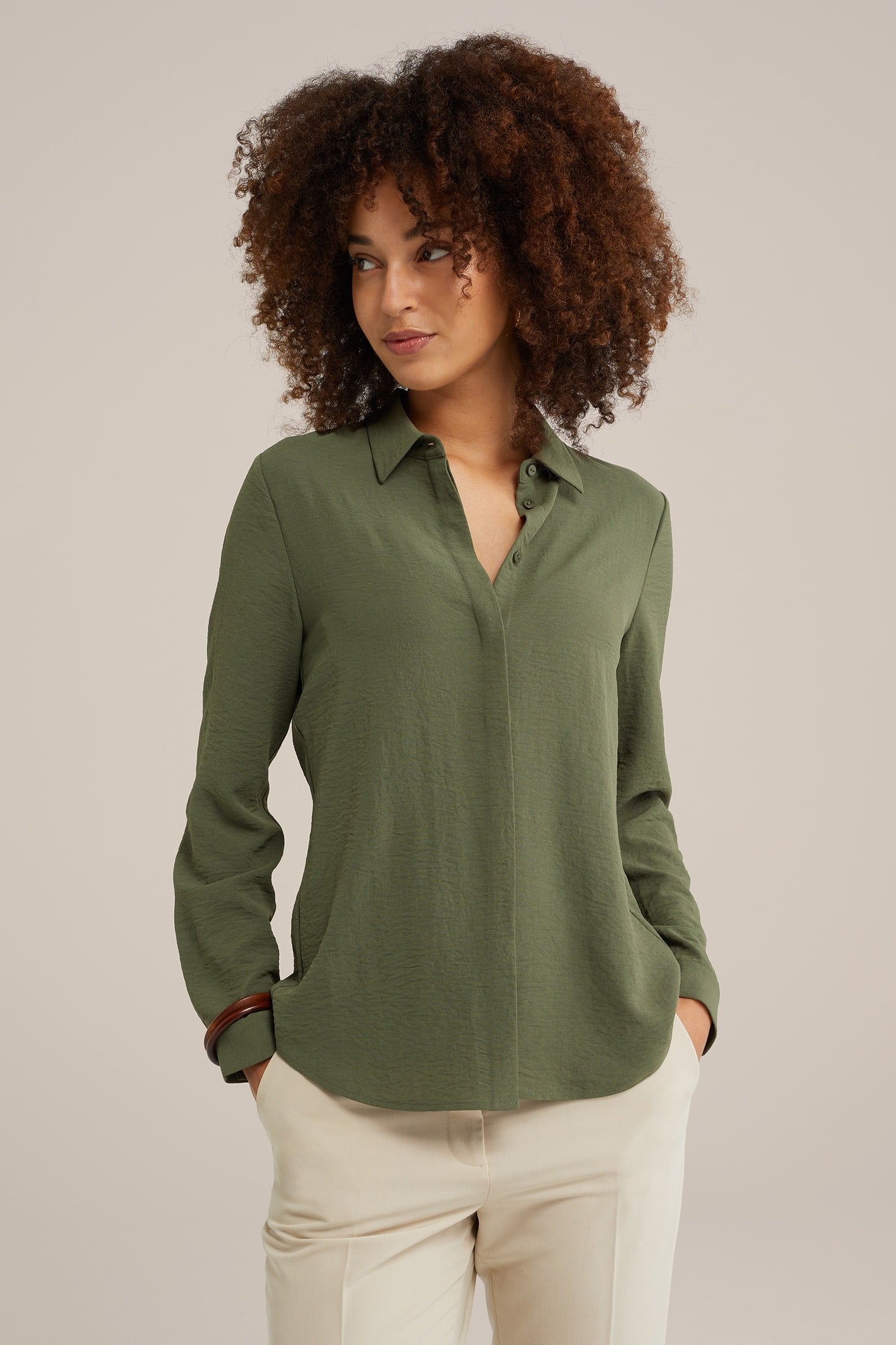 BLOUSE OLIVE GREEN 1