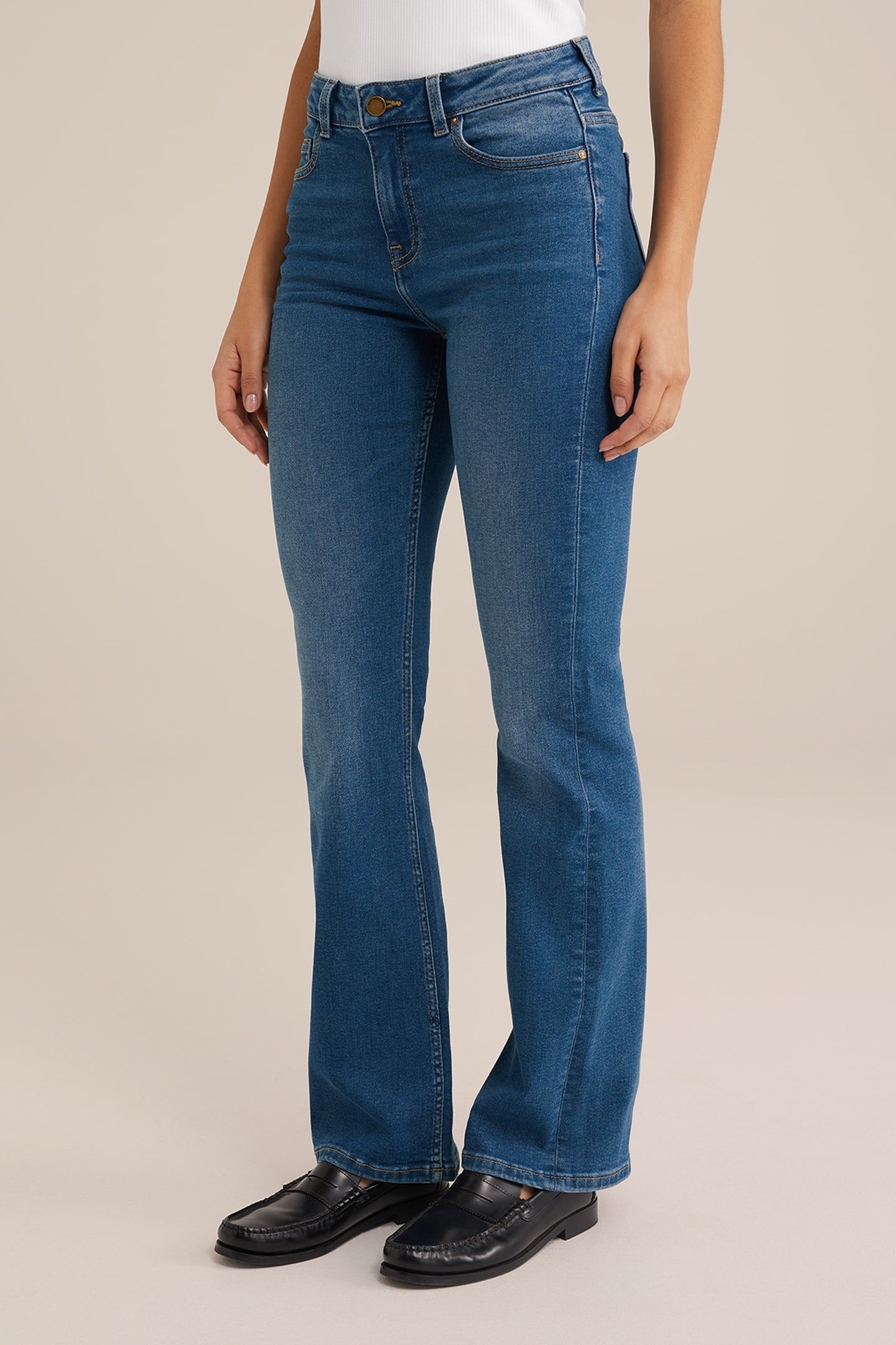 5-POCKET MID WAIST DARK BLUE 3