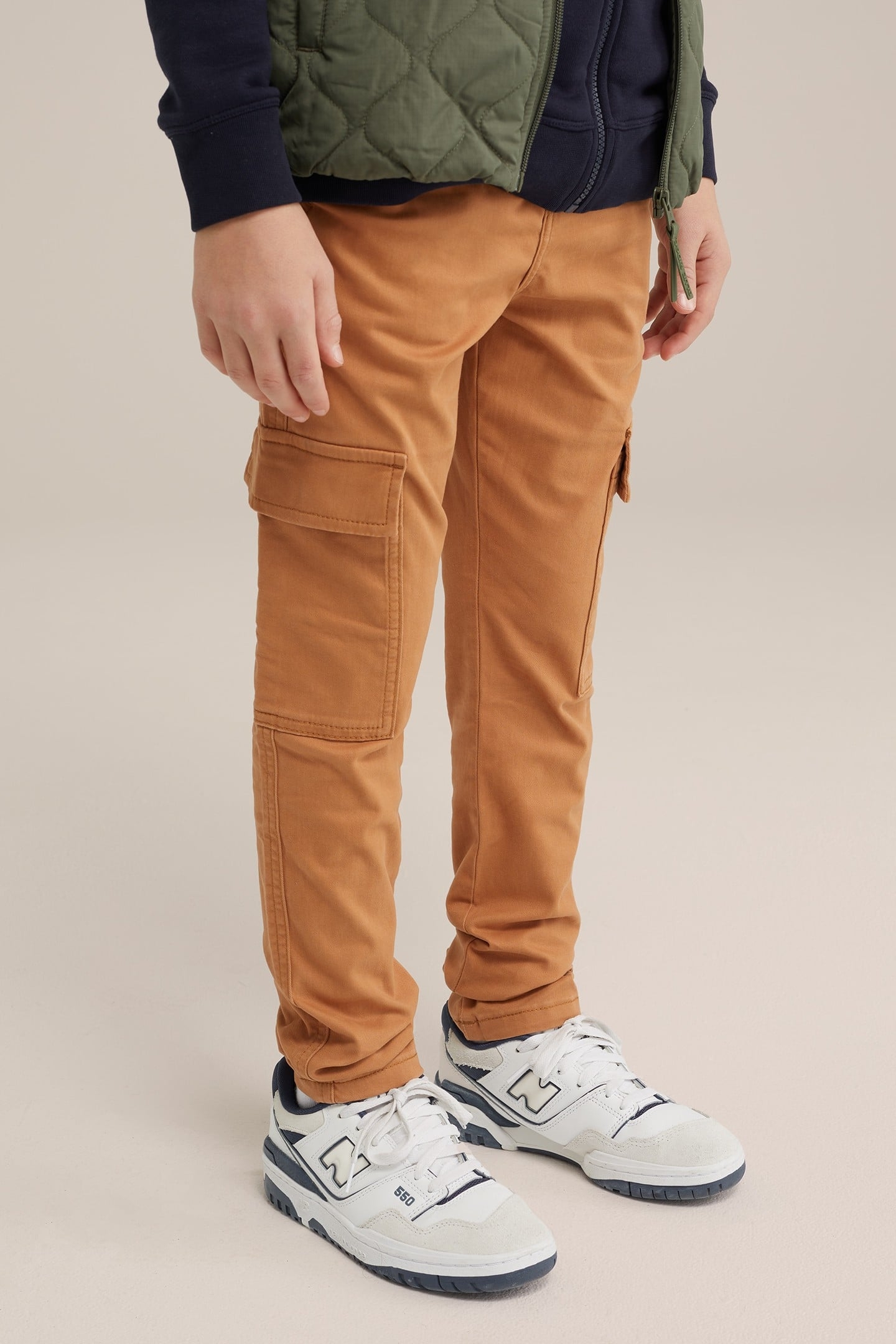 BOYS CARGO PANTS RUST BROWN 1