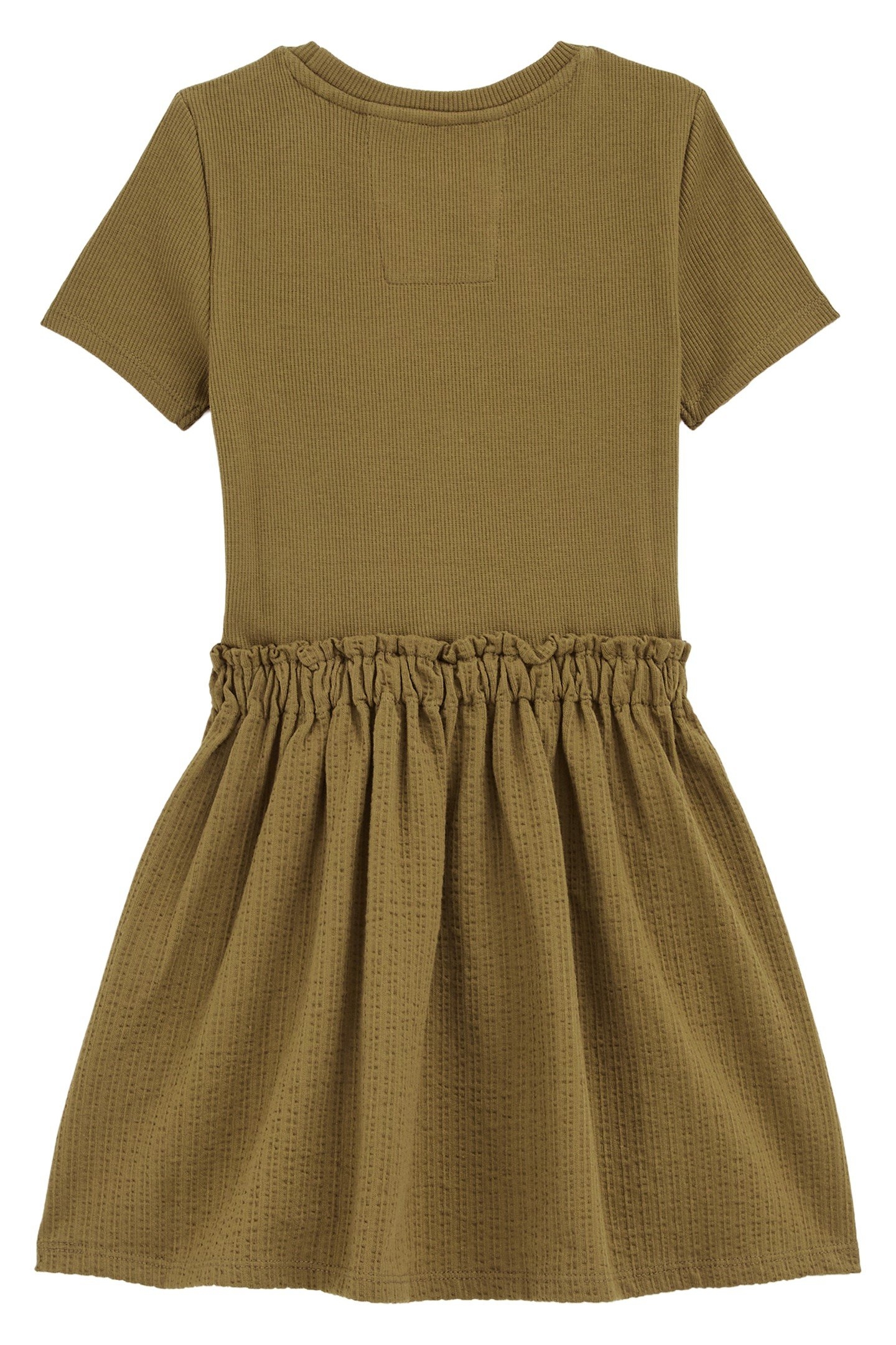 GIRLS DRESS MID LENGTH MOSS GREEN 2