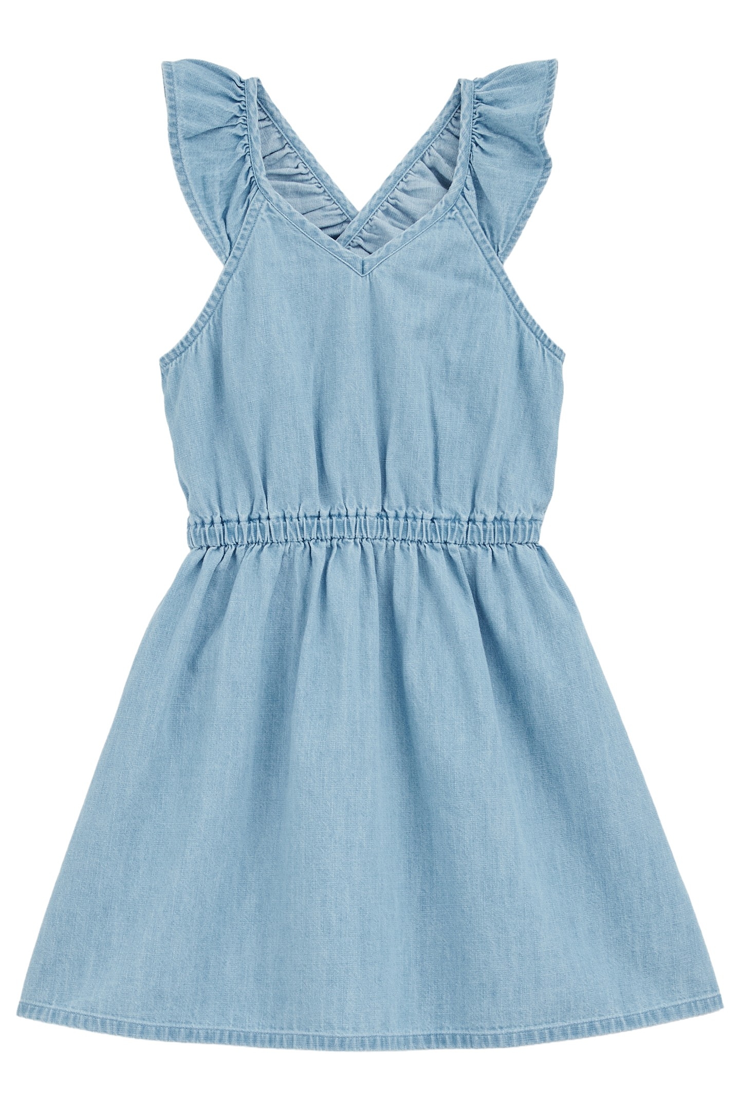 GIRLS DRESS MID LENGTH BLUE 2
