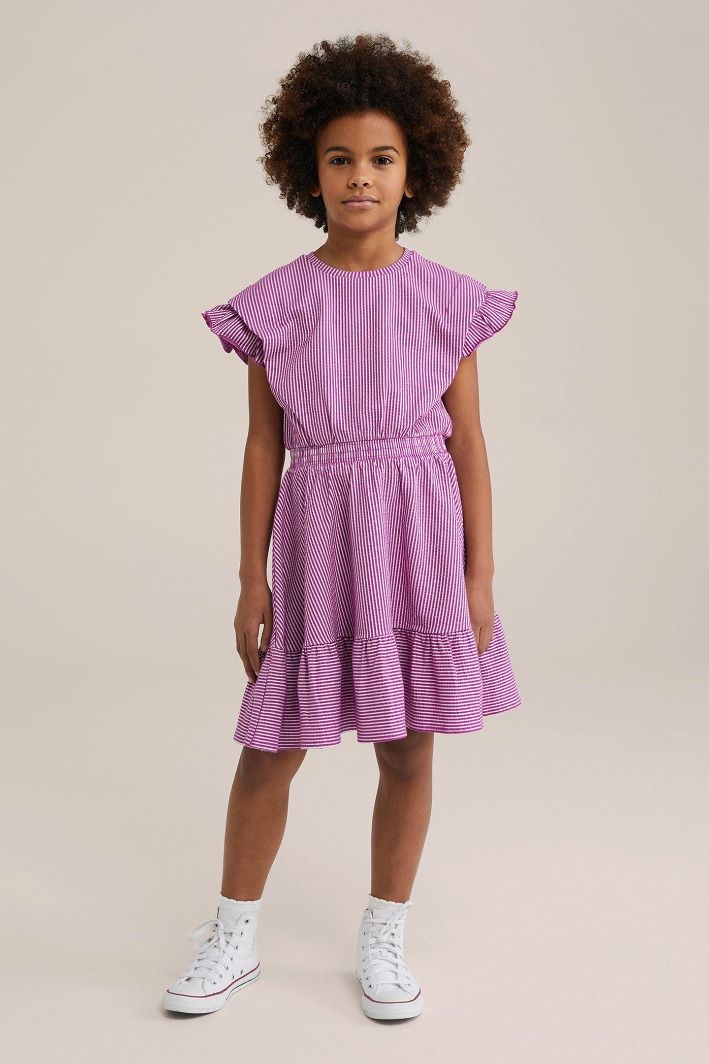 GIRLS DRESS MID LENGTH PURPLE 2