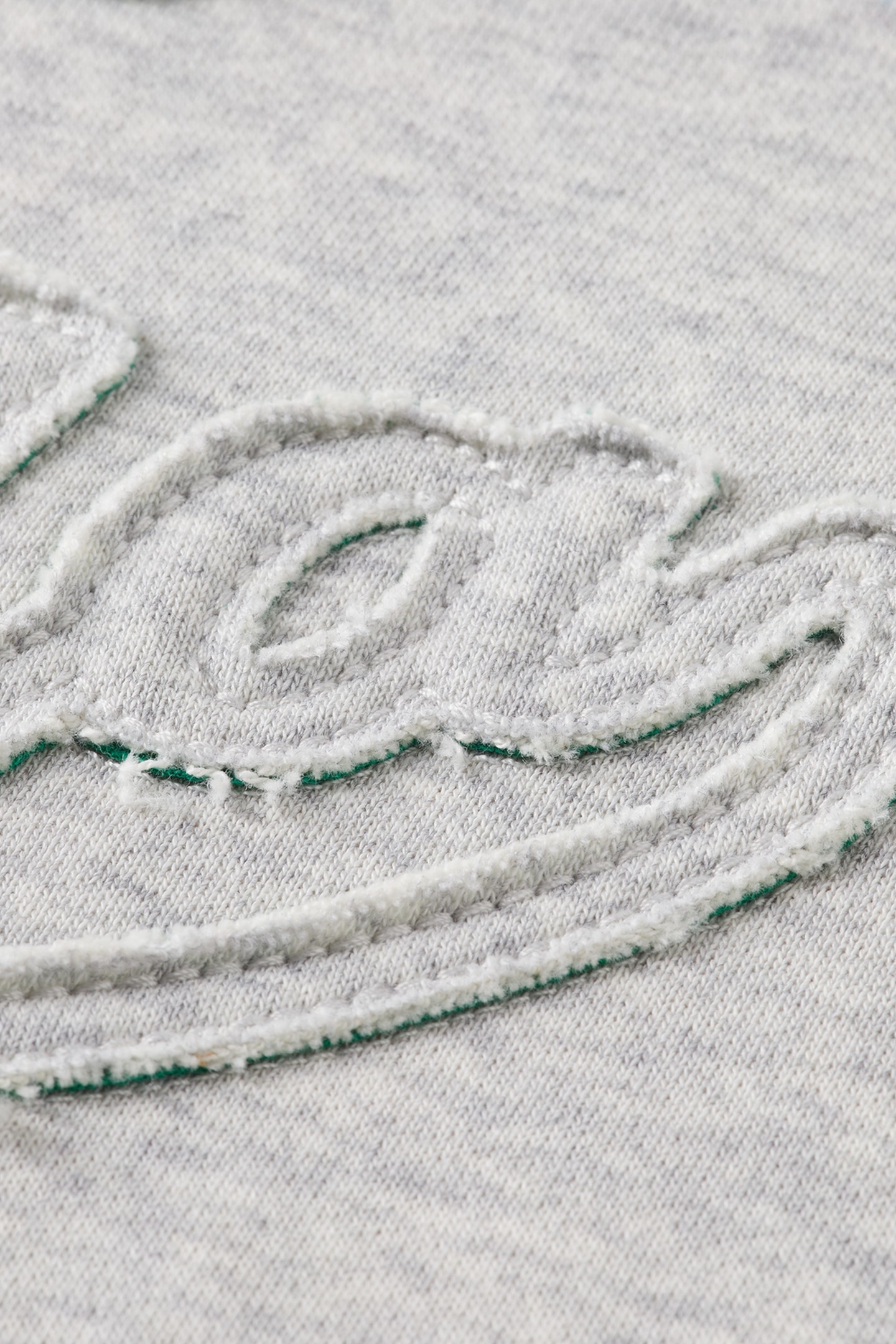 APPLIQUE ARTWORK LOOSE SWEATER LIGHT GREY MELANGE 3