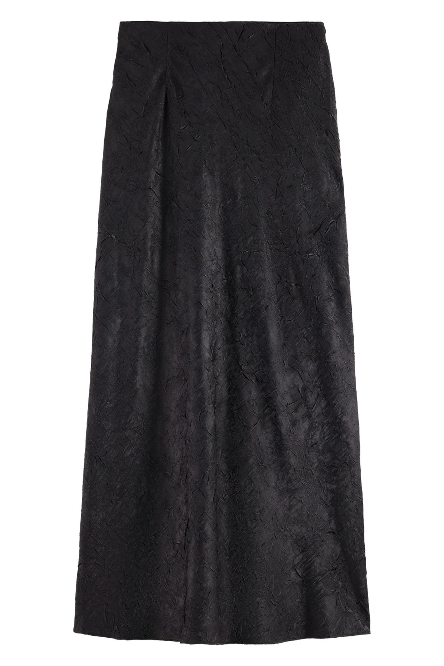 CRUSHED SATIN SKIRT BLACK 3