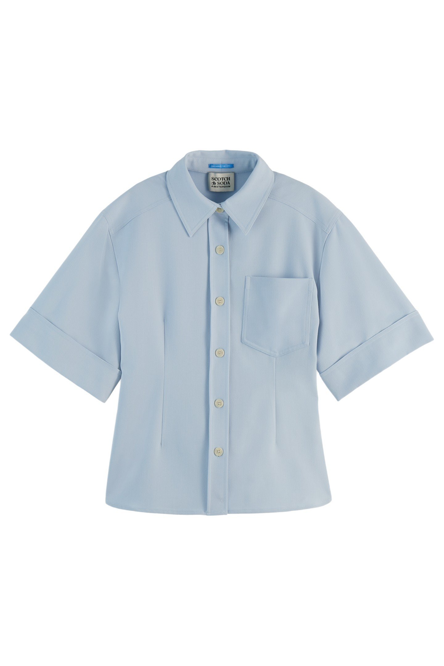 FITTED SHORT SLEEVE SHIRT SHIRTING BLUE 8