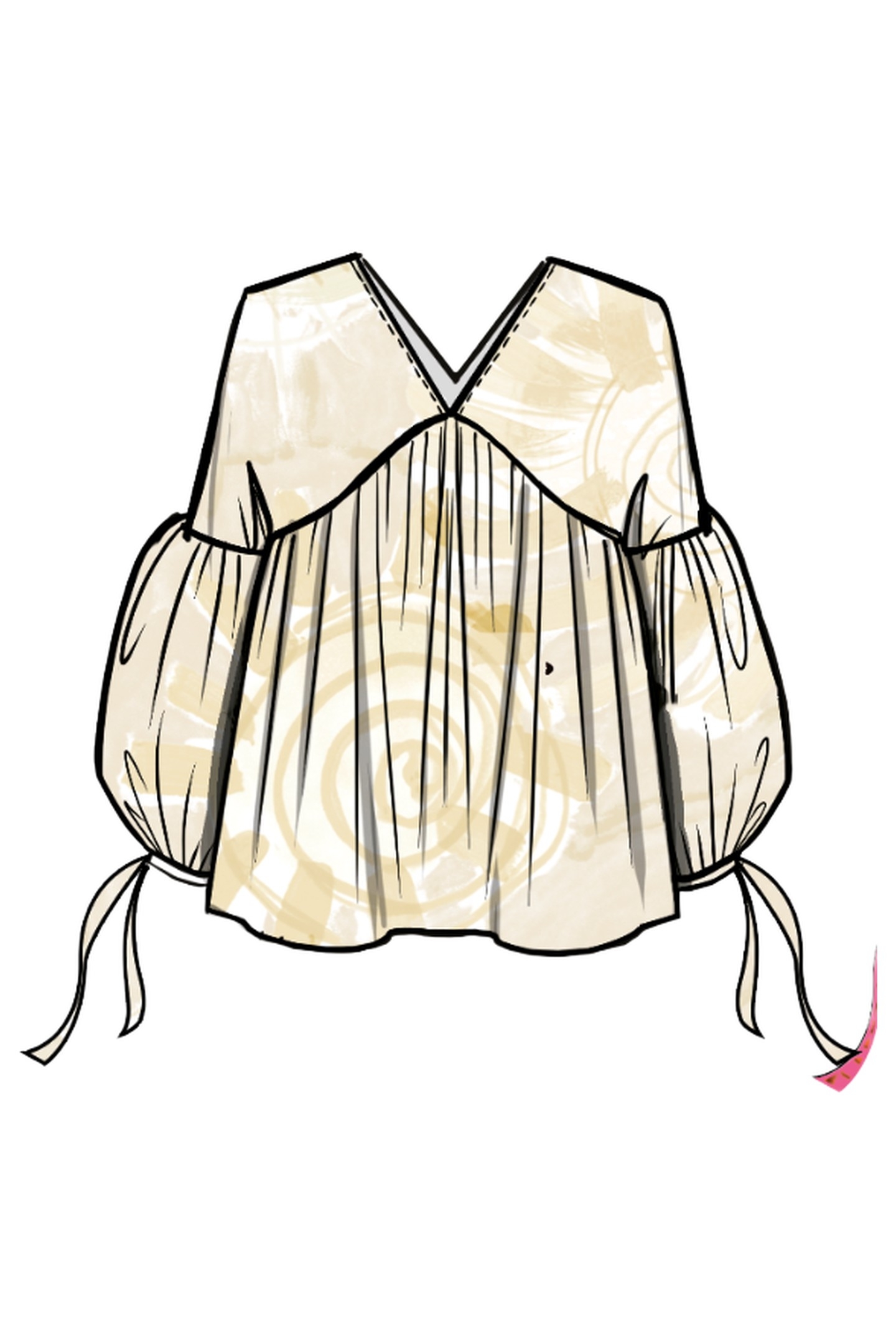 PRINTED CRINKLE TOP HOUSE OF MIRRORS PINK 6