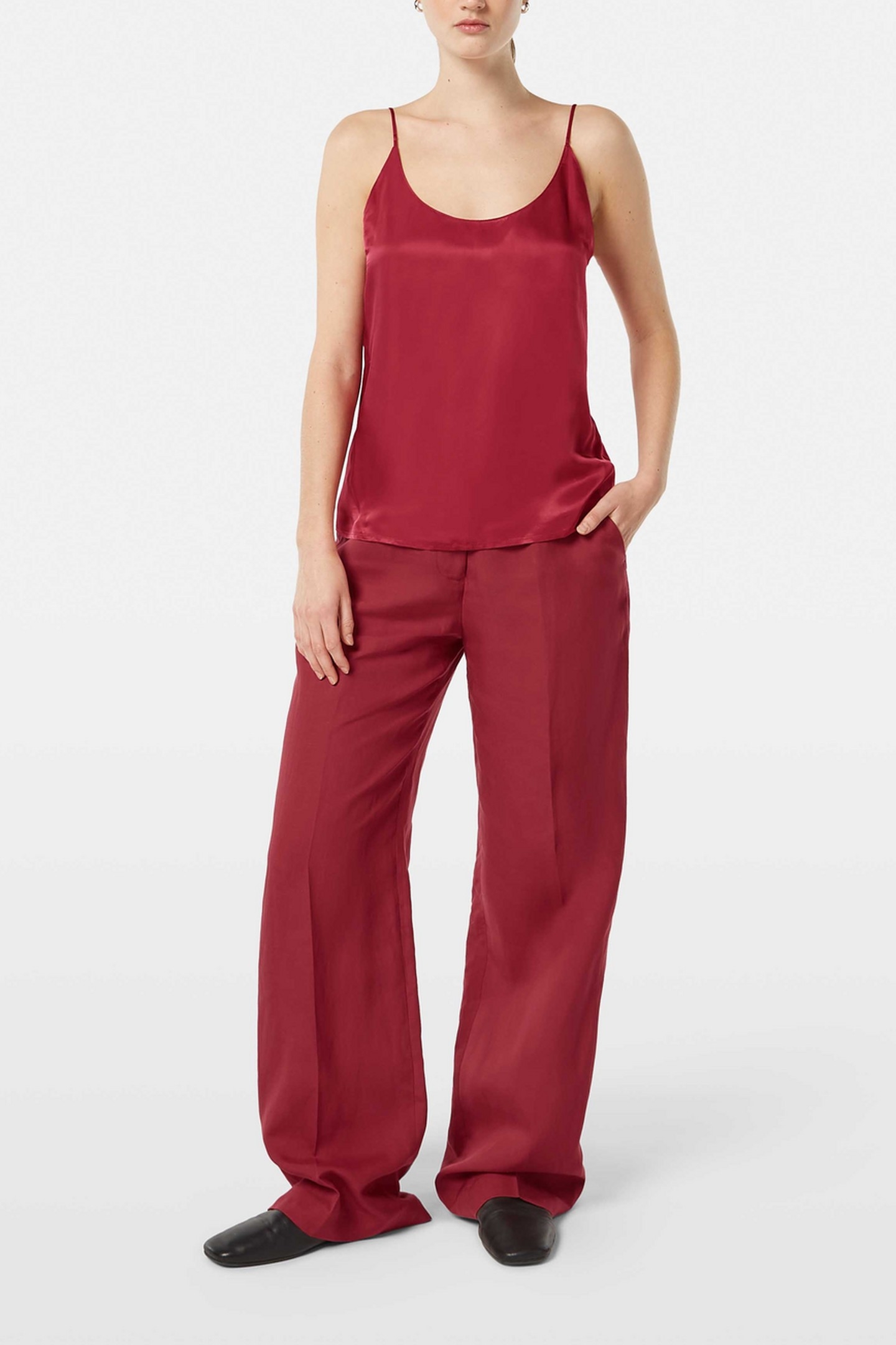 JERSEY WOVEN TANK ABSTRACT SUN PINK 1