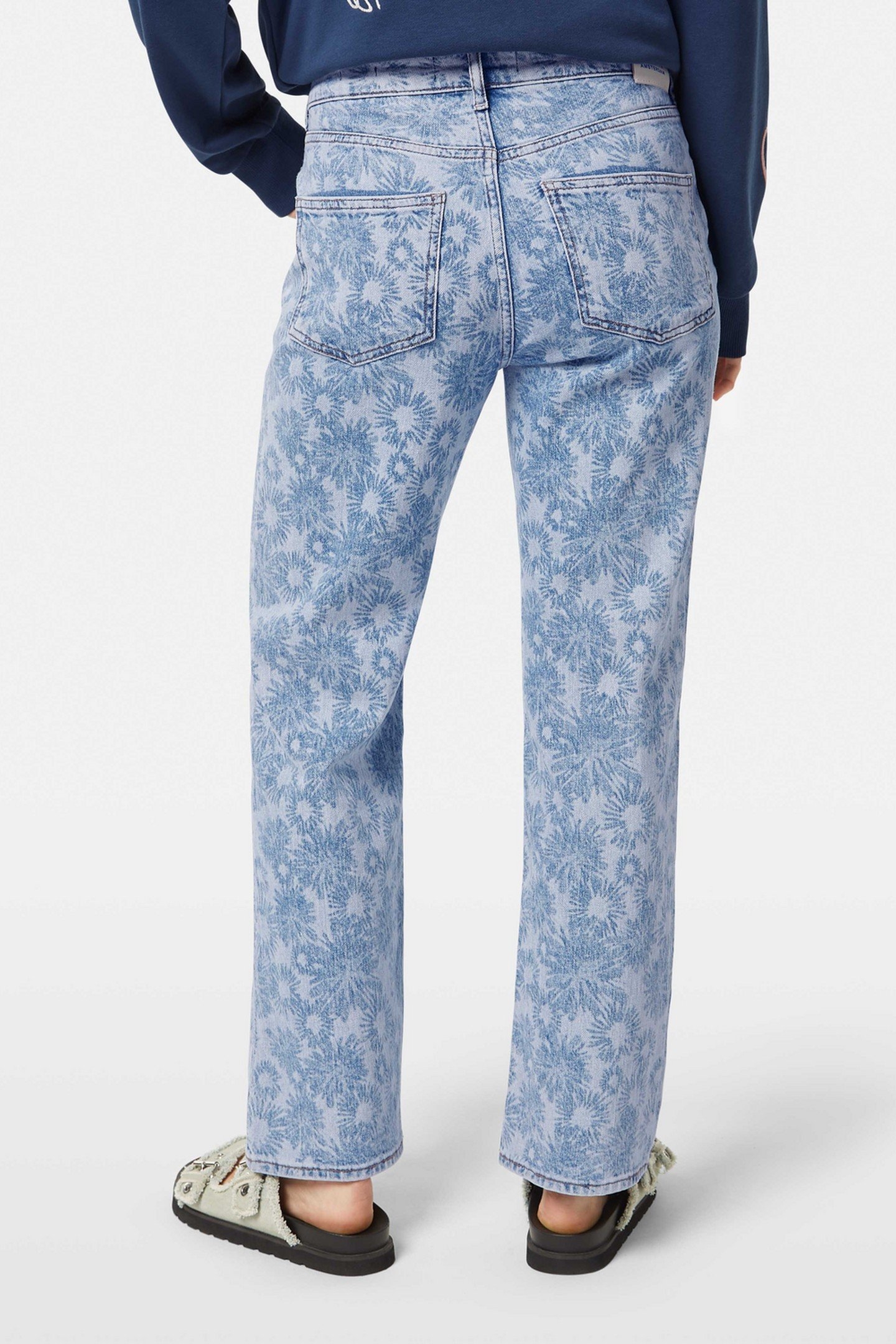 SKY HIGH RISE STRAIGHT JEANS ABSTRACT FLORAL ABSTRACT FLORAL 3