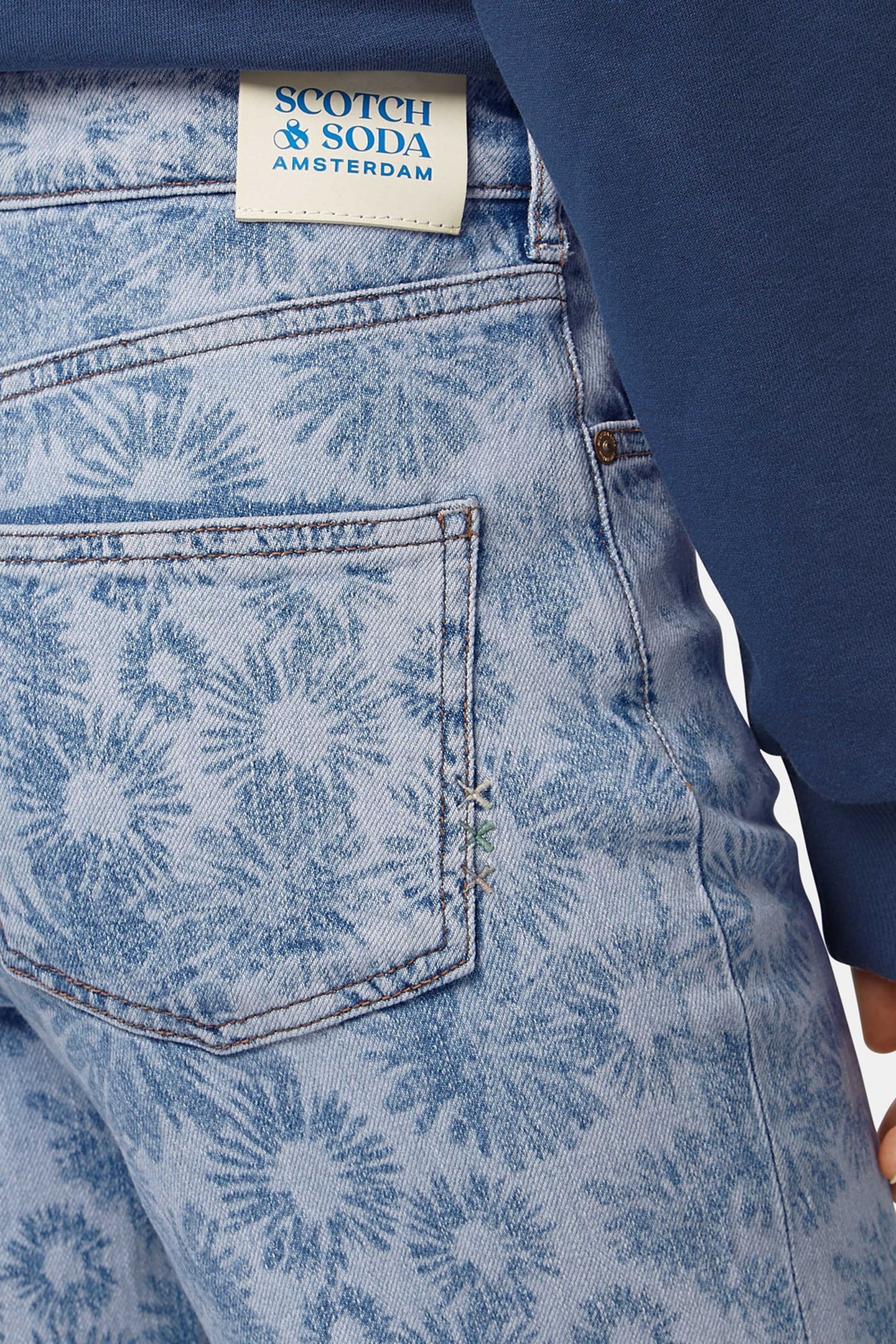 SKY HIGH RISE STRAIGHT JEANS ABSTRACT FLORAL ABSTRACT FLORAL 7