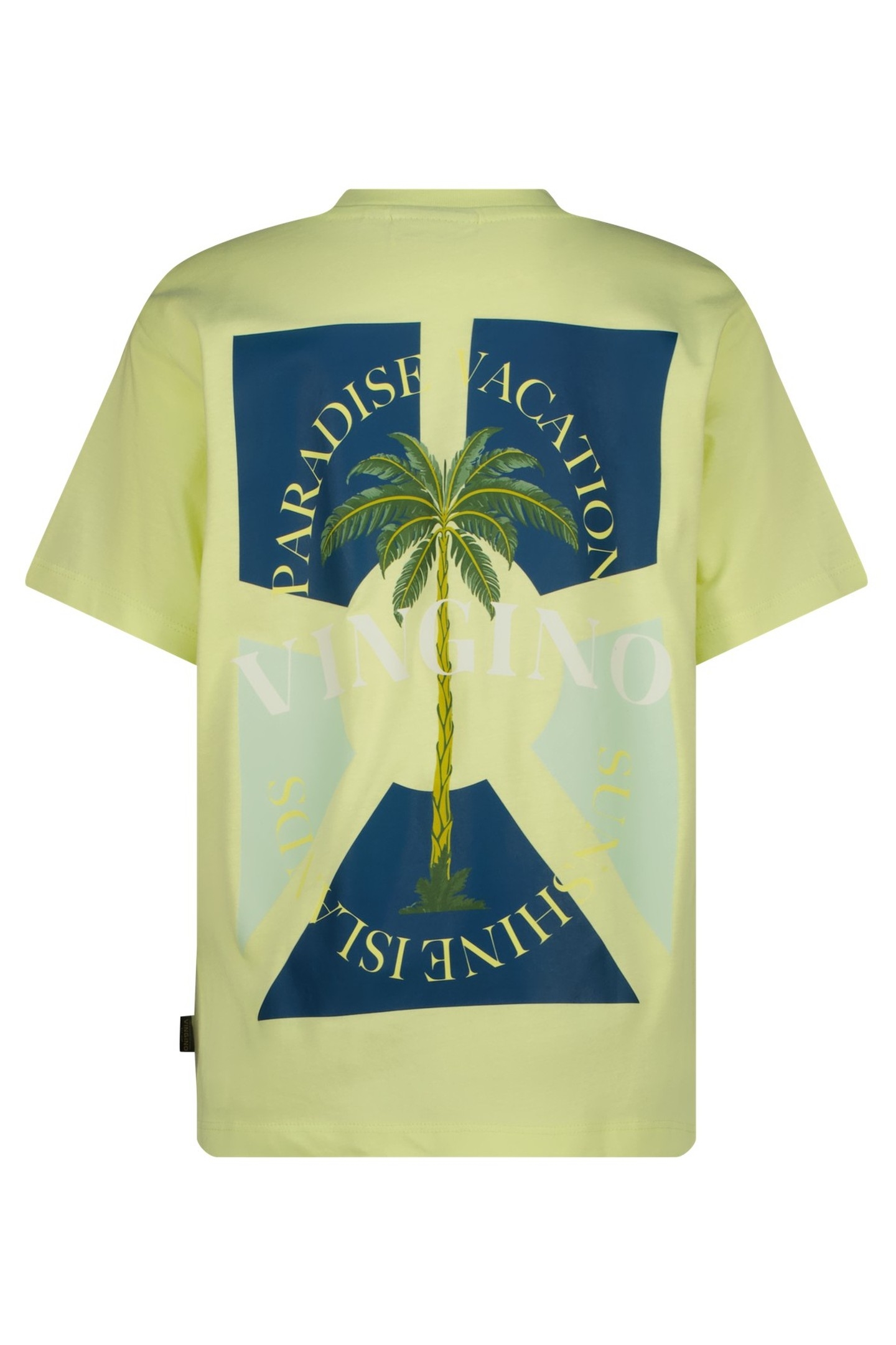 BOYS HAES T-SHIRT PALE LIME YELLOW 2