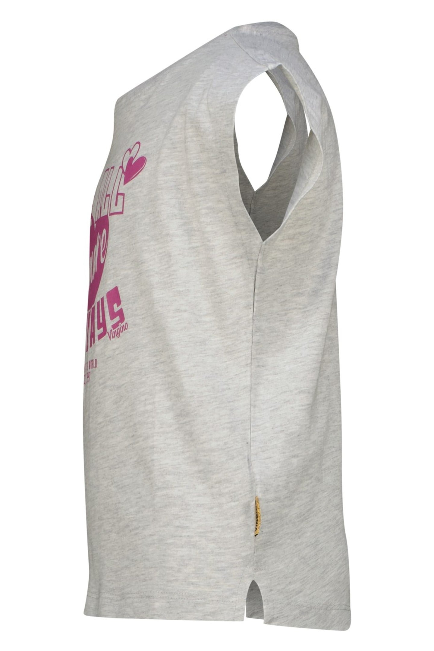 GIRLS HAMAE T-SHIRT LIGHT GREY MELEE 3