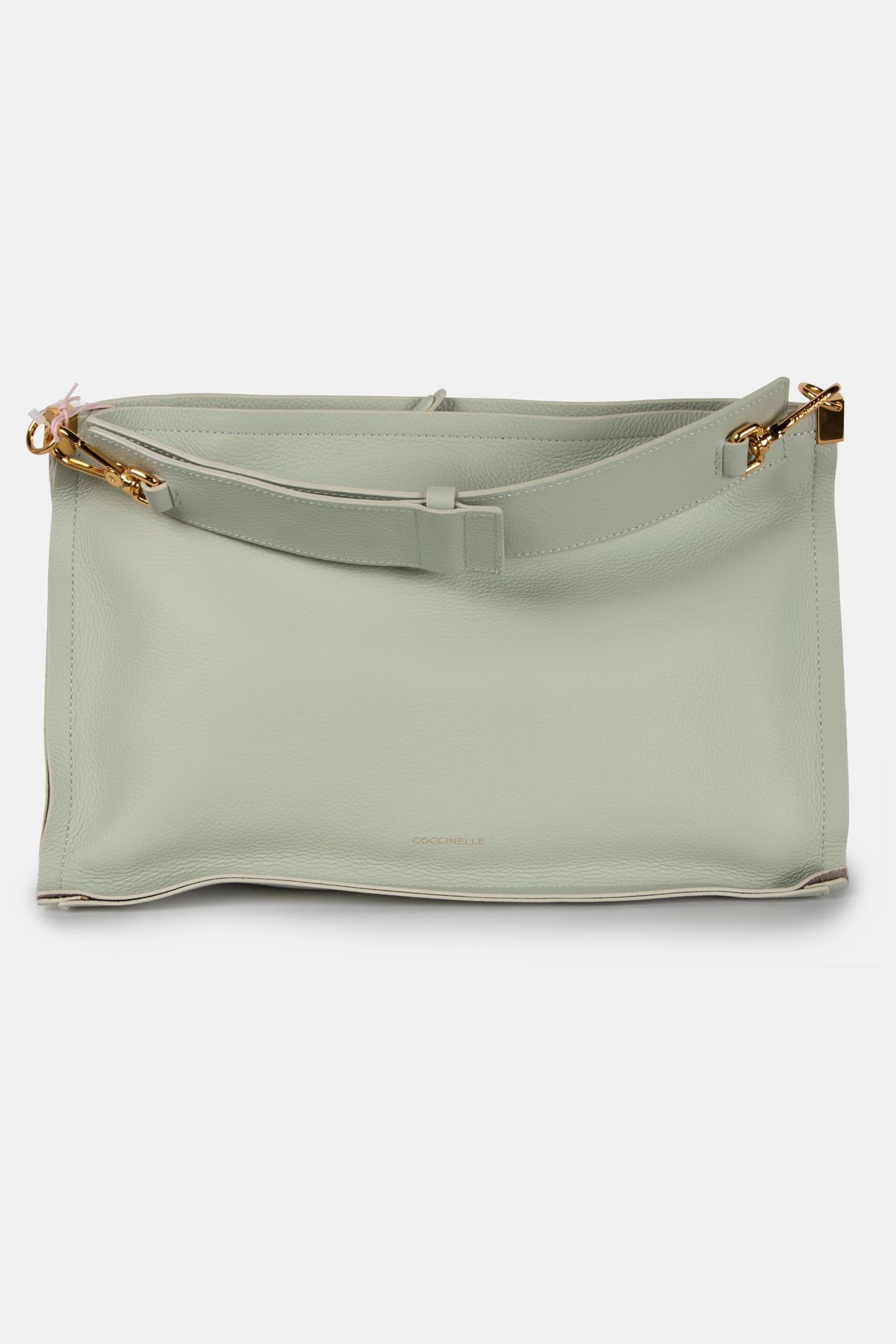 MEDIUM LEATHER SHOULDER BAG IN MINT GREEN 2