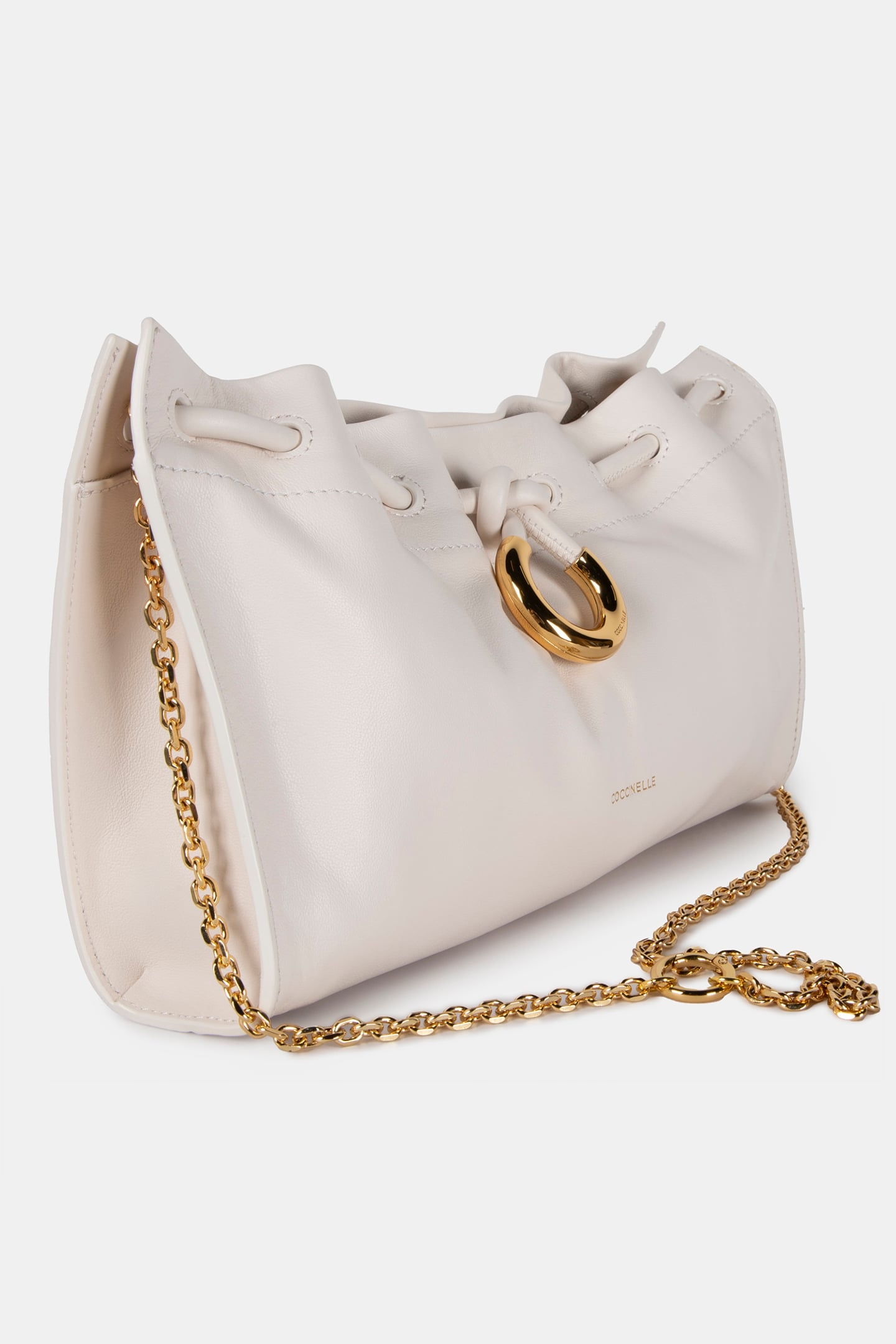 CROSS BODY BAG WITH GOLD CHAIN STRAP IN CREAM 3
