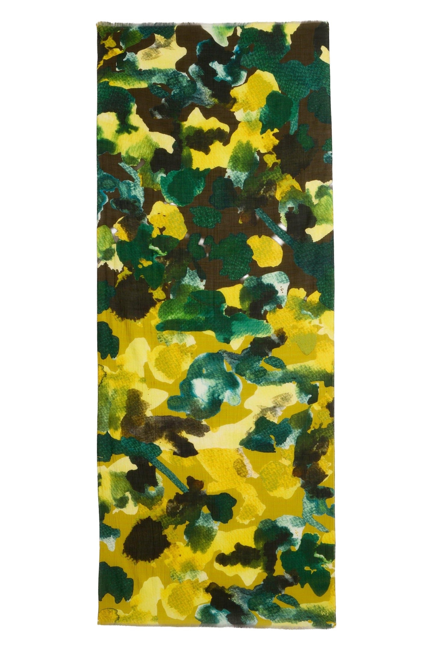 ABSTRACT FLORAL PRINT SCARF GREEN MULTI 1
