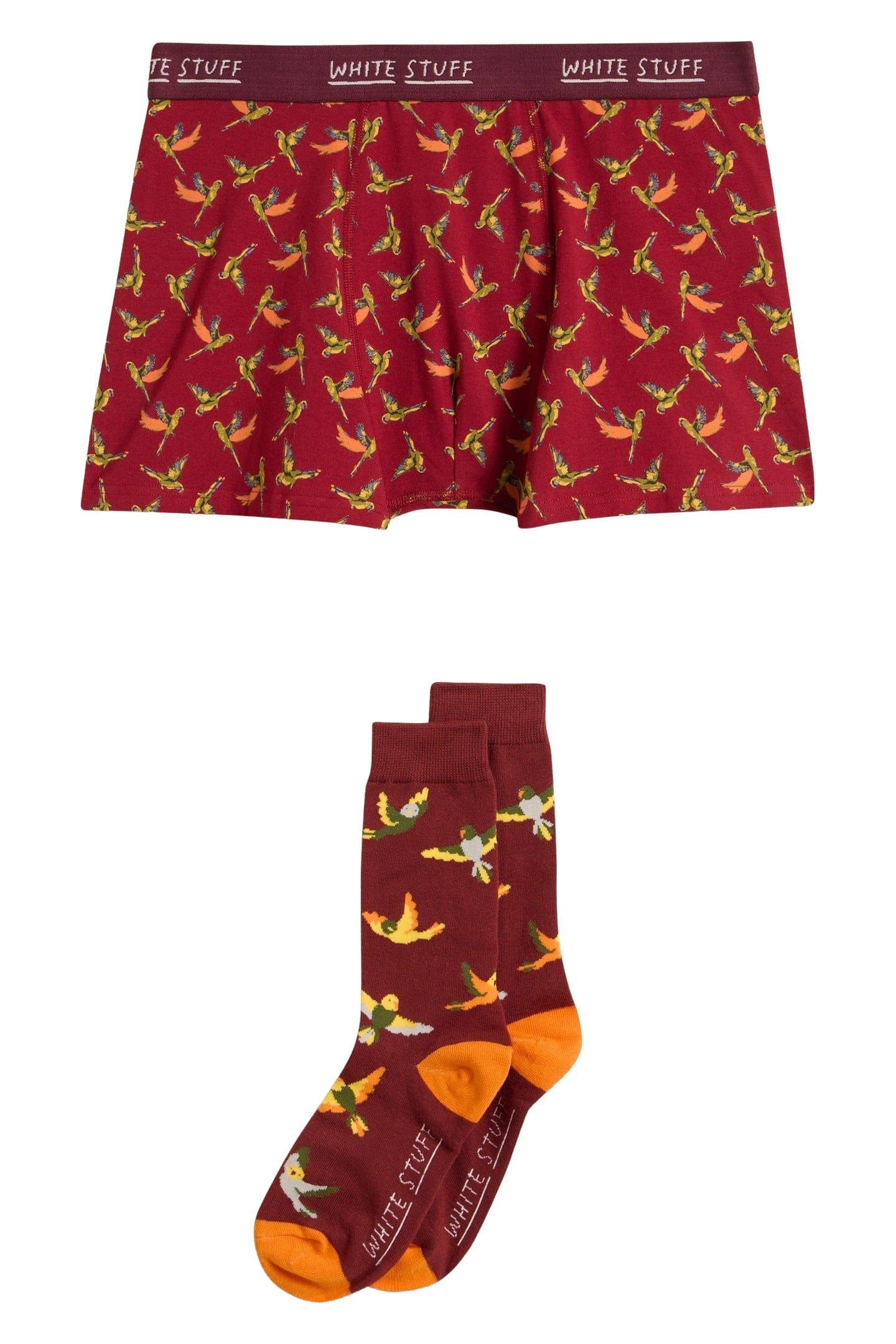 BOXERS & SOCK GIFT SET RED PRINT 1