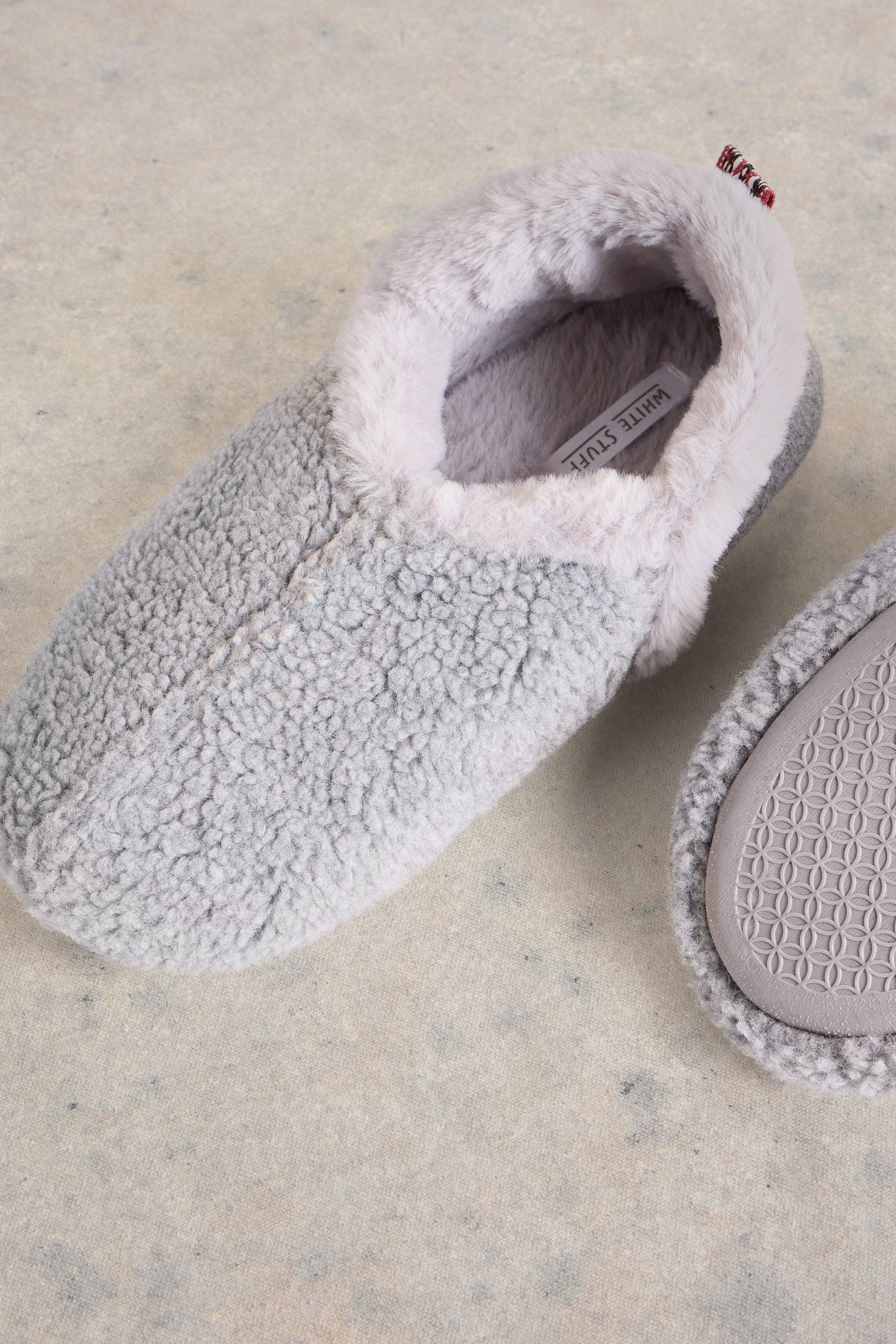 REYA CLOSED BACK SLIPPER MID GREY 2