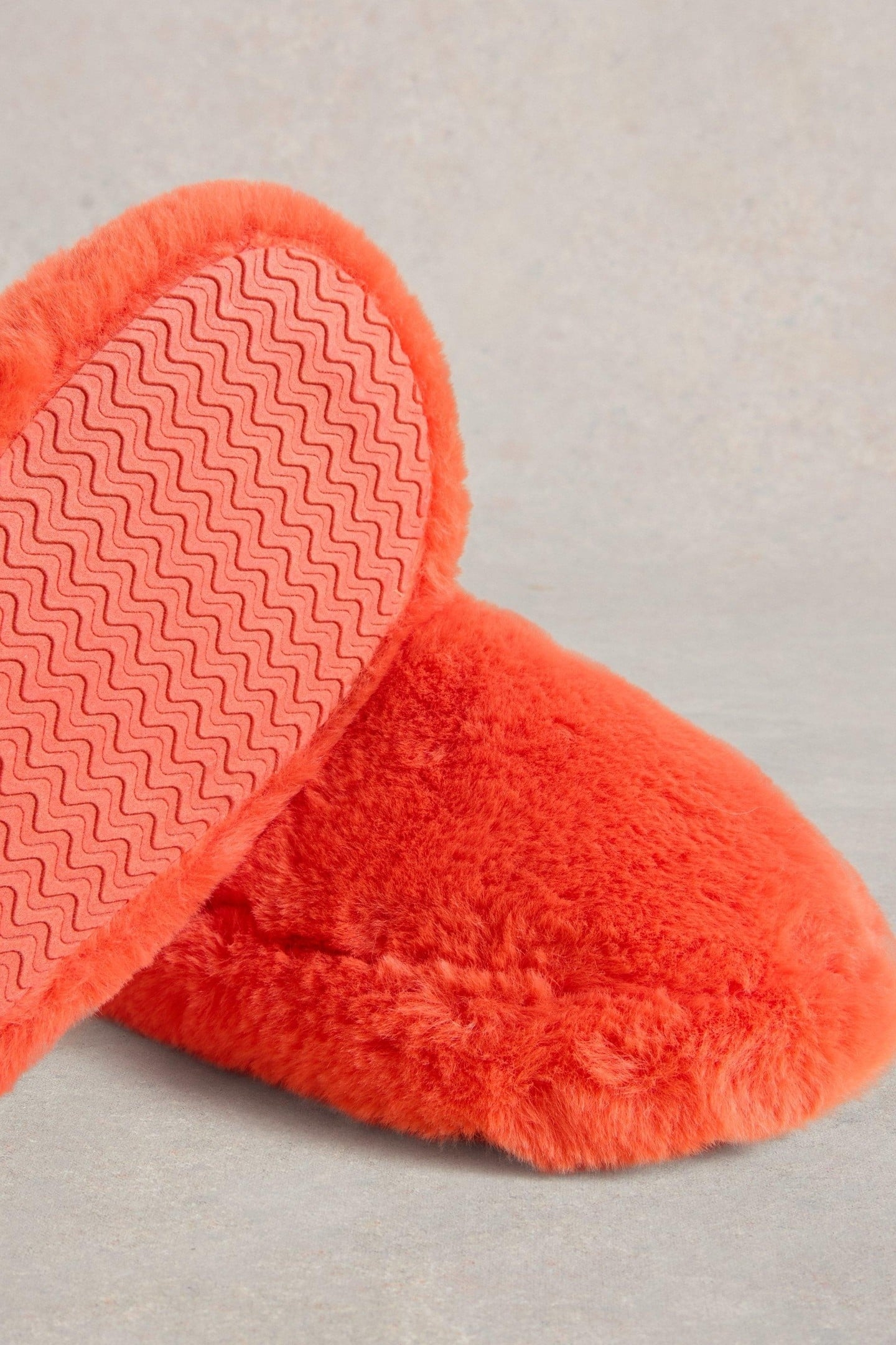FAUX FUR MULE SLIPPER MID CORAL 3