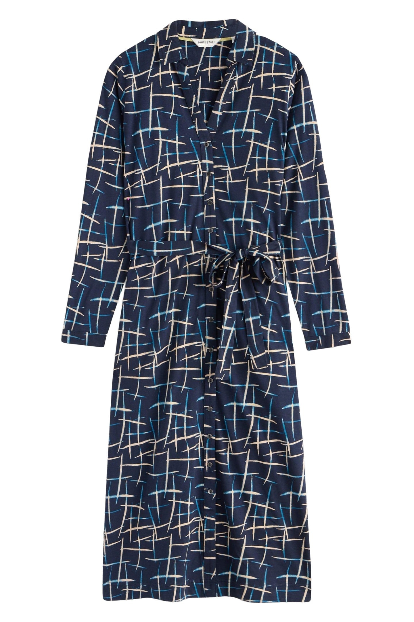 ANNIE JERSEY SHIRT DRESS NAVY PRINT 5