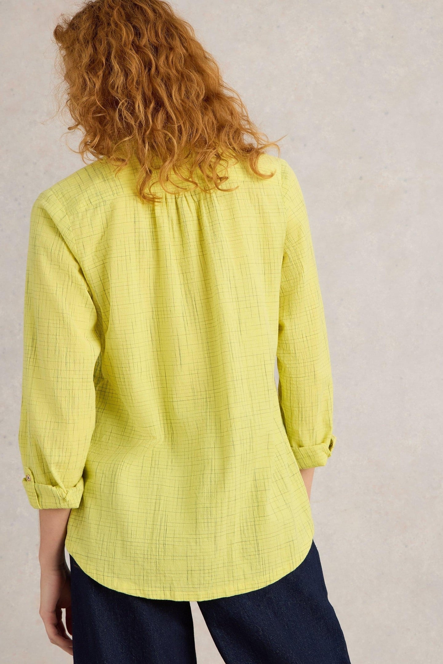 SOPHIE ORGANIC COTTON SHIRT YELLOW MULTI 3