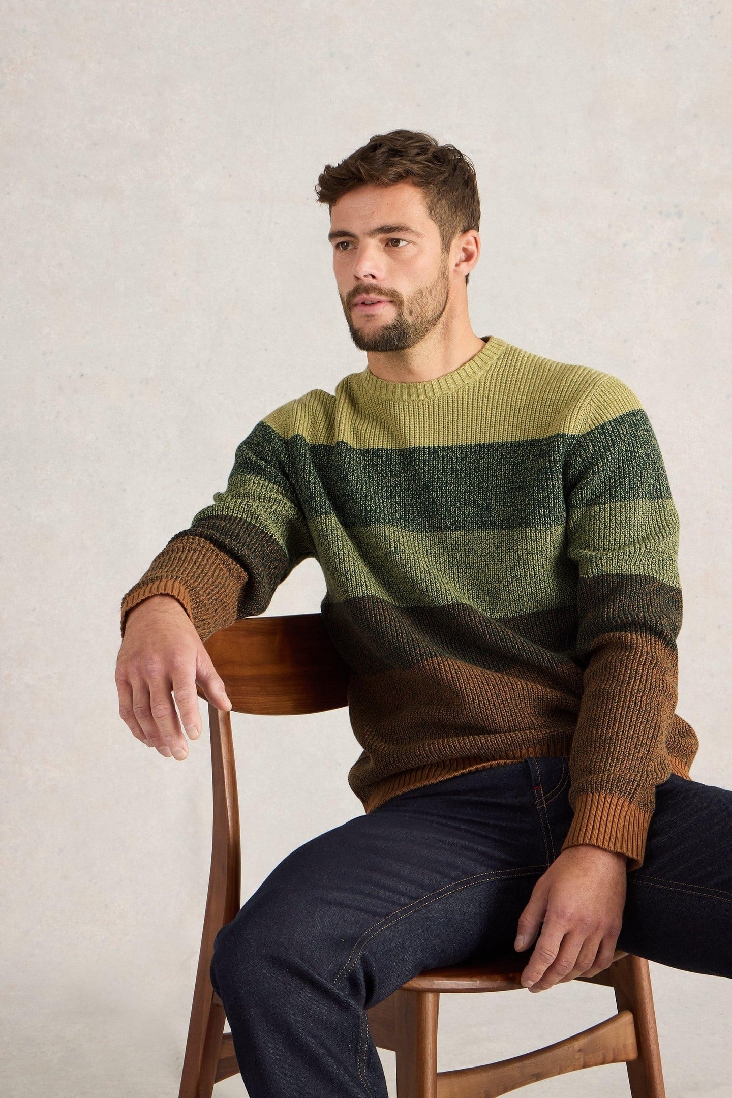 TWISTED COLOURBLOCK CREW GREEN MULTI 6