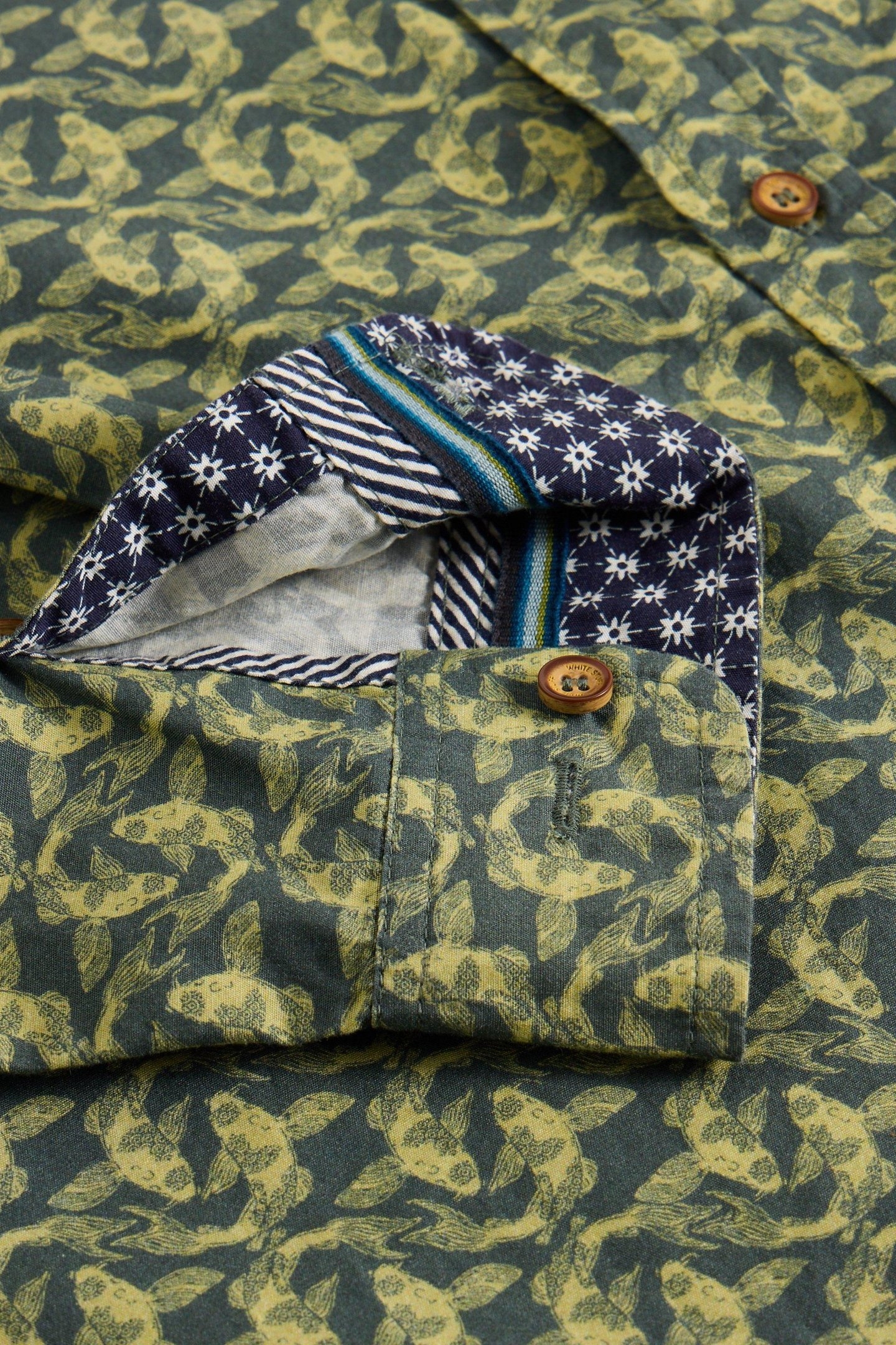 KOI FISH PRINTED SHIRT GREEN PRINT 5