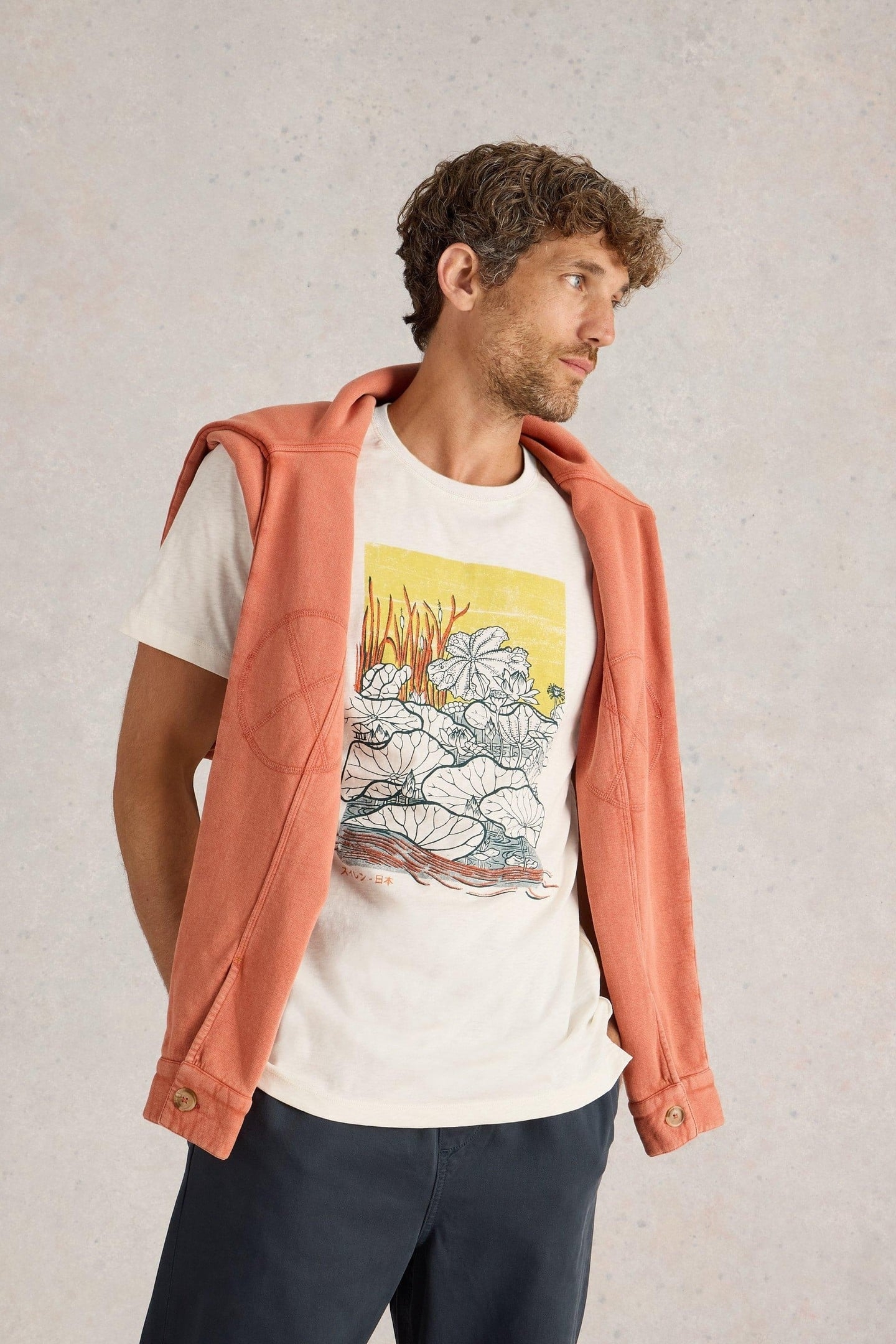 LILYPAD GRAPHIC TEE WHITE PRINT 1