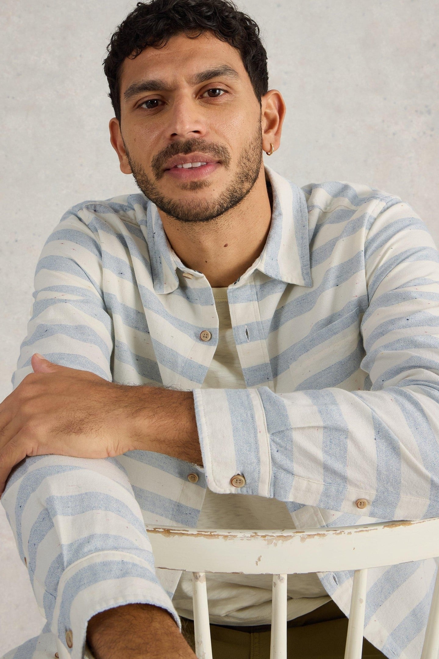 NEPPY STRIPE LS SHIRT WHITE MULTI 1