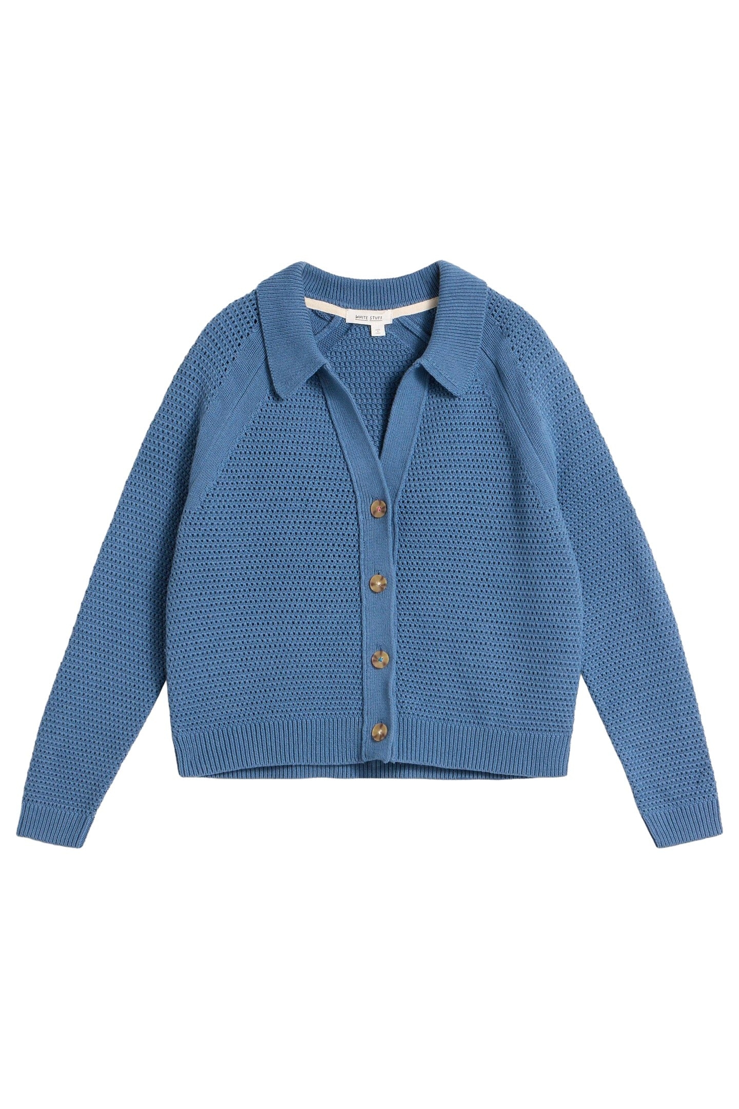 CHATERLY COLLAR CARDI MID BLUE 4