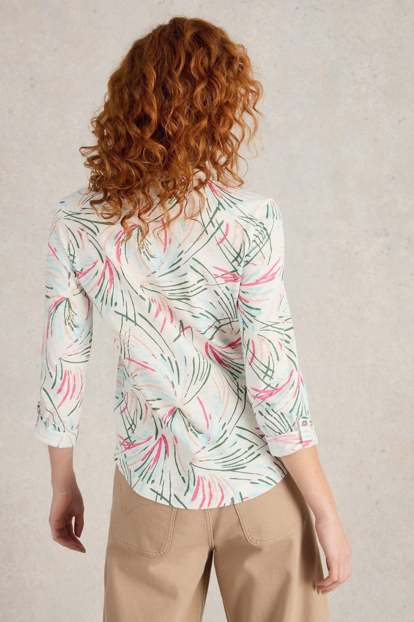 ANNIE JERSEY SHIRT GREEN PRINT 3