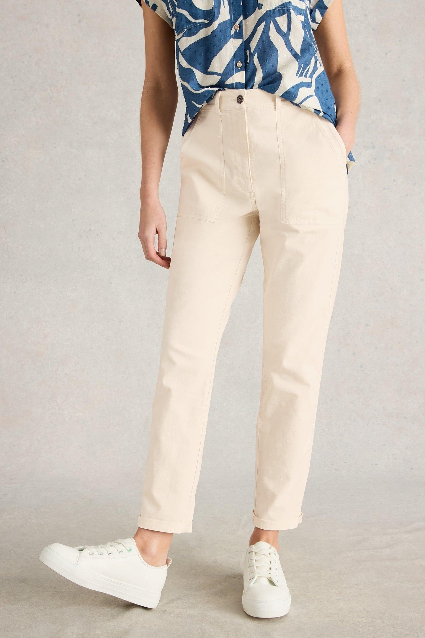 TWISTER CHINO TROUSER NATURAL WHITE 1