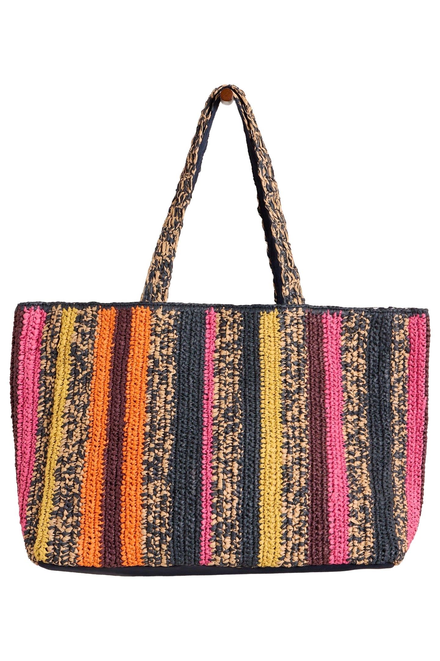 SABRINA CROCHET TOTE BAG NAVY MULTI 2