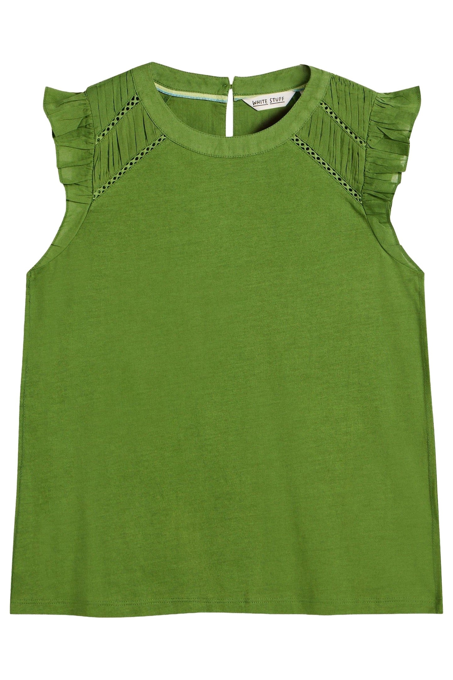PAIGE FRILL MIX TOP BRIGHT GREEN 4