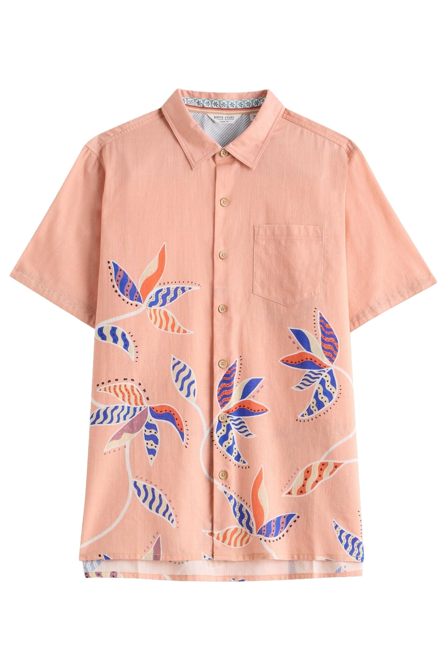 FINSBURY LEAVES PRINTED SHIRT PINK PRINT 5