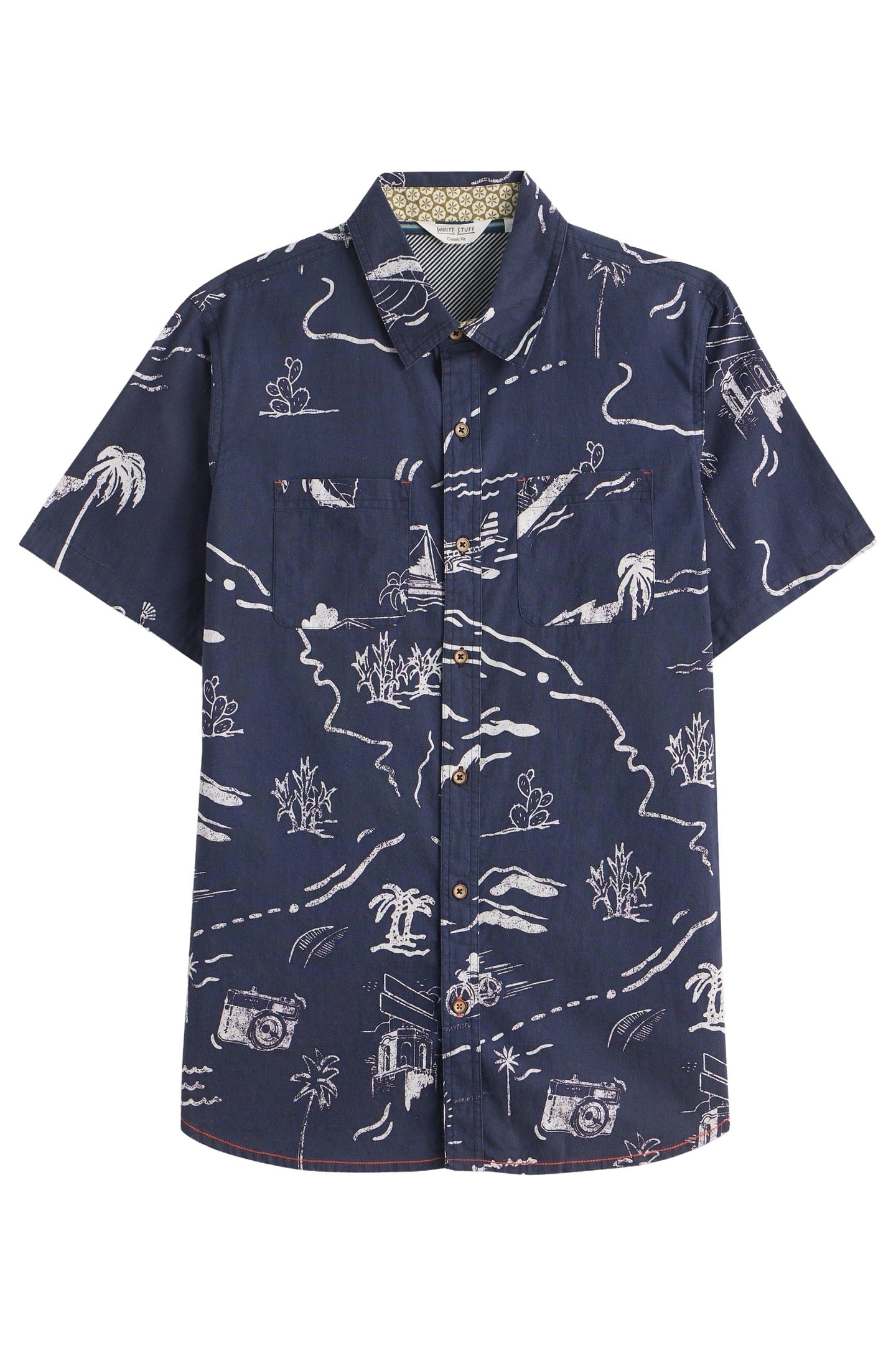 MAP SS PRINTED SHIRT NAVY PRINT 4