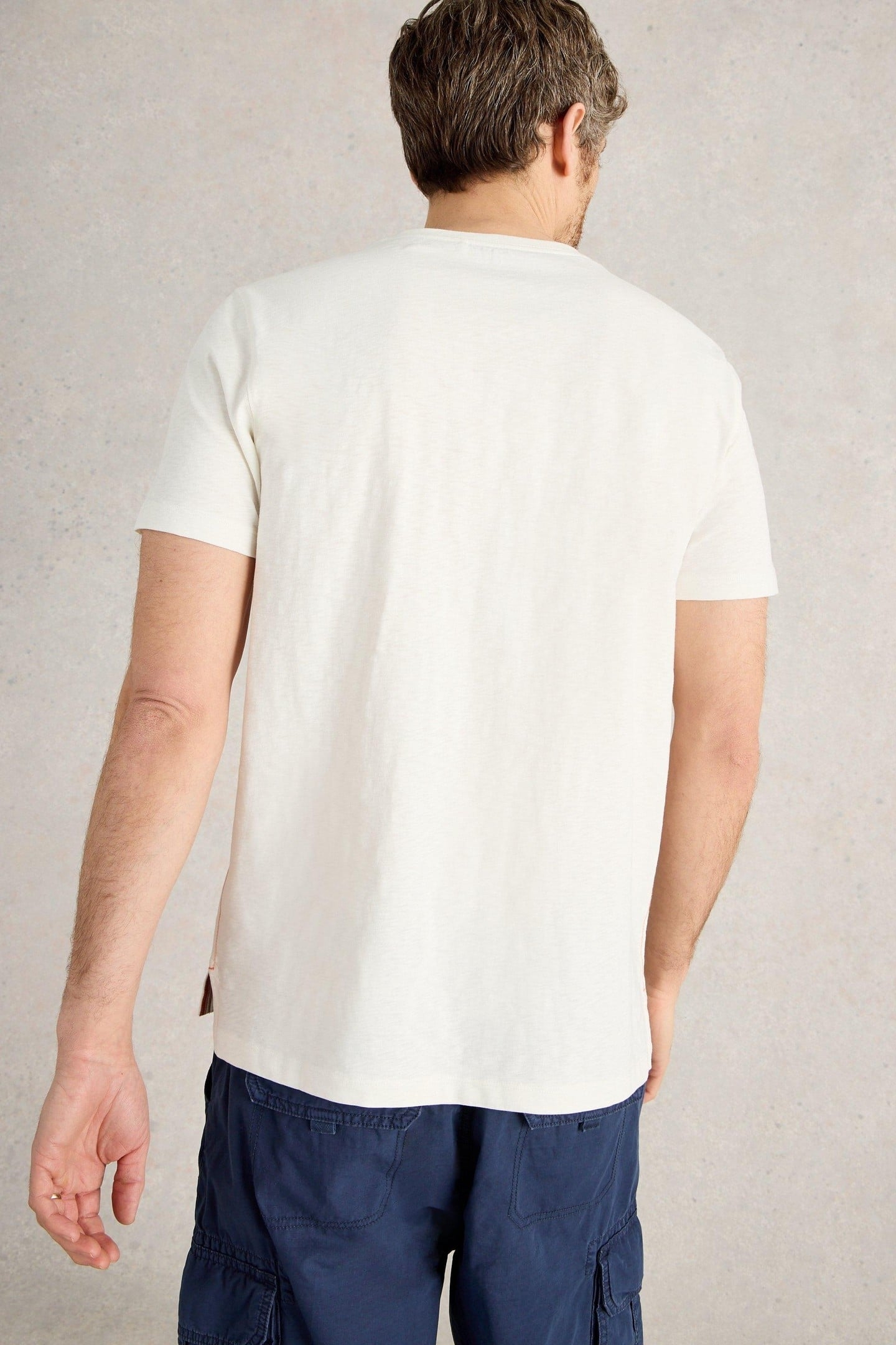 ABERSOCH FISHES GRAPHIC TEE WHITE PRINT 4