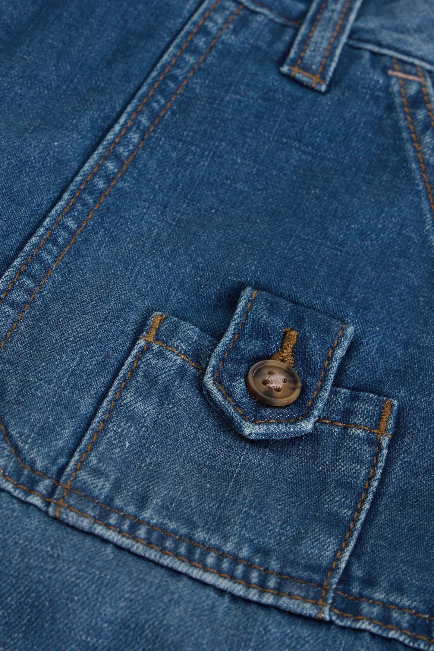 MOLLIE COMBAT DENIM SHORTS DARK DENIM 4