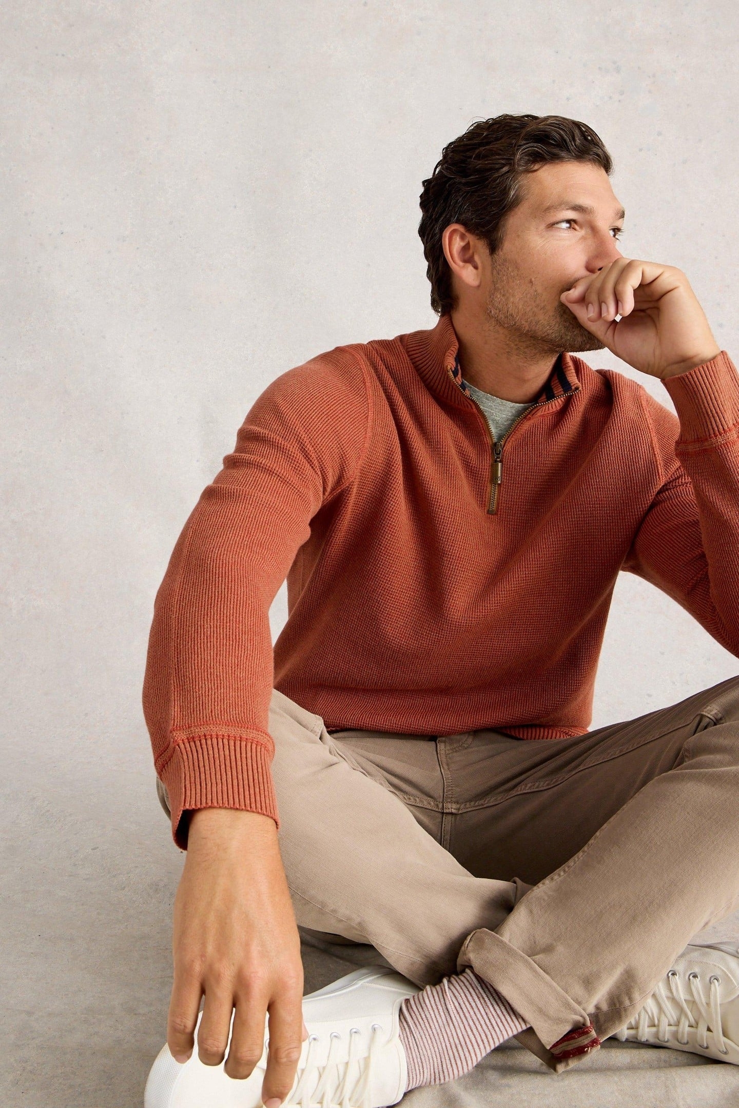 ATTADALE FUNNEL NECK JUMPER DARK ORANGE 6