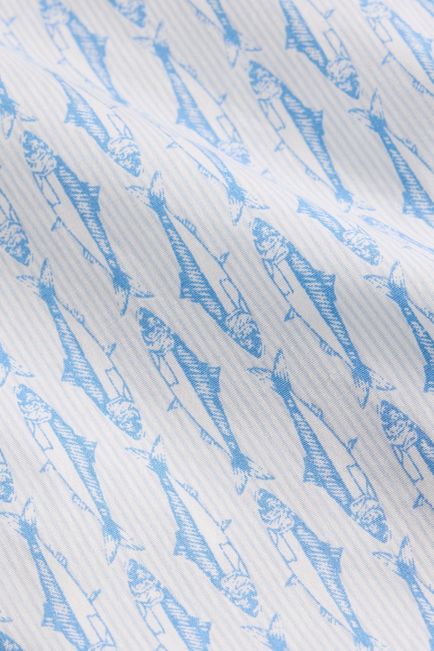 SALCOMBE FISH STRIPE SHIRT BLUE PRINT 4