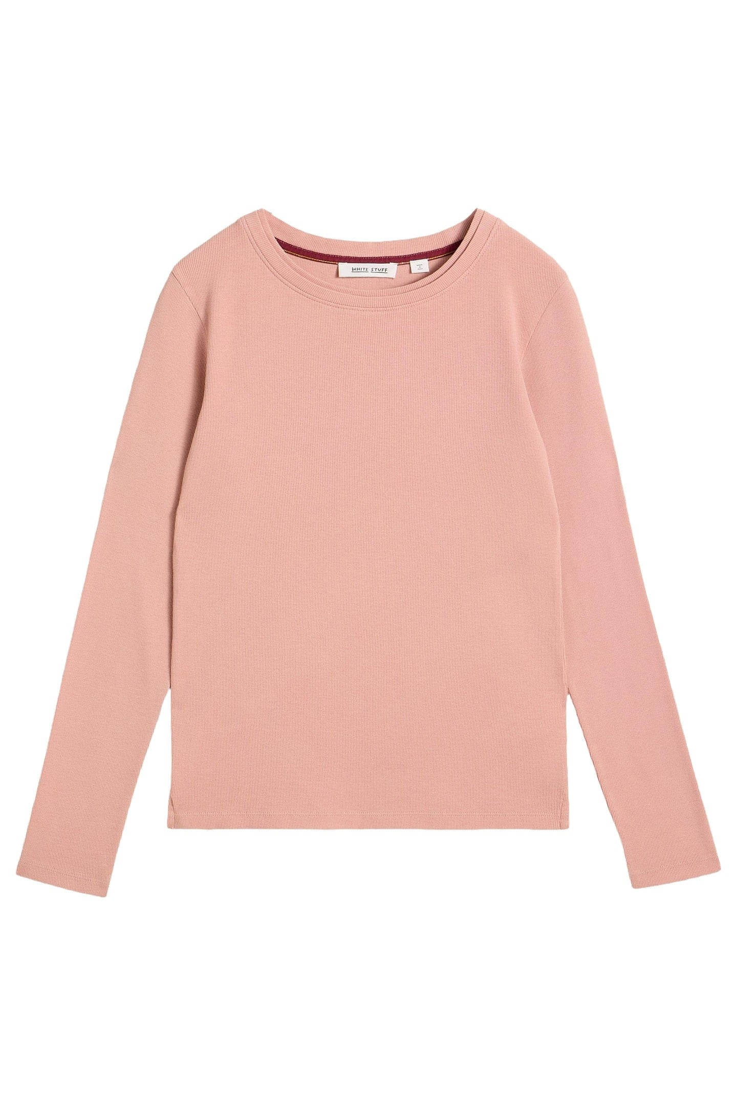 SADIE LONG SLEEVE RIB TEE DUSTY PINK 3