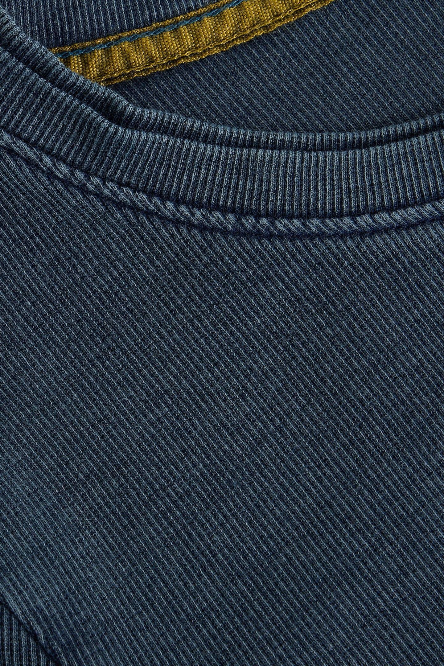 SADIE LONG SLEEVE RIB TEE MID BLUE 4