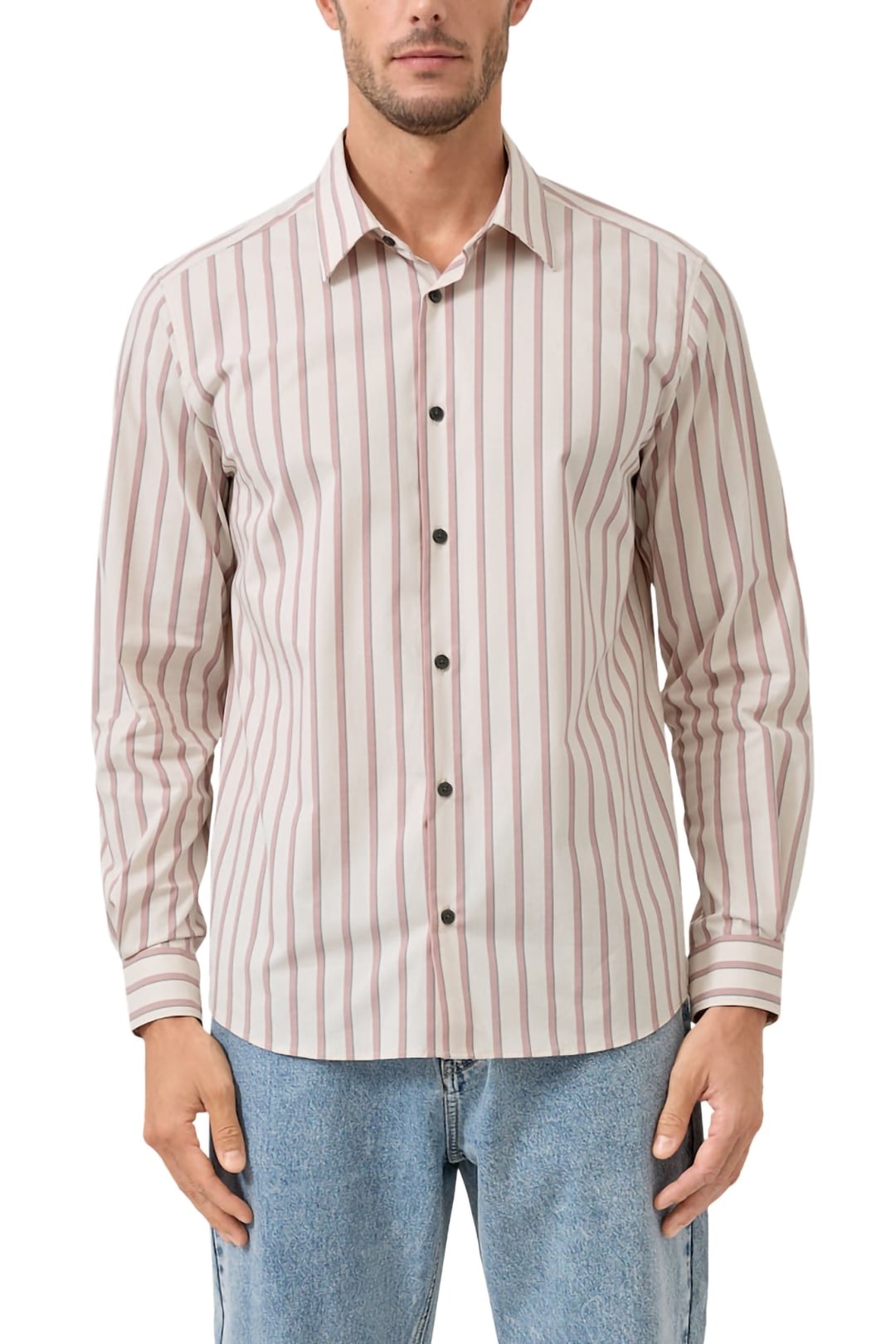 S.OLIVER SHIRTS OFFWHITE PINK 1