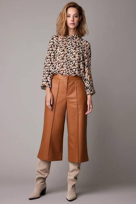 CULOTTE FAUX LEATHER BROWNS 1