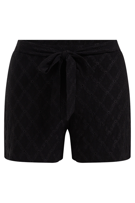 LADIES SHORT PUTS ENGLISH EMBROIDERY BLACK 1