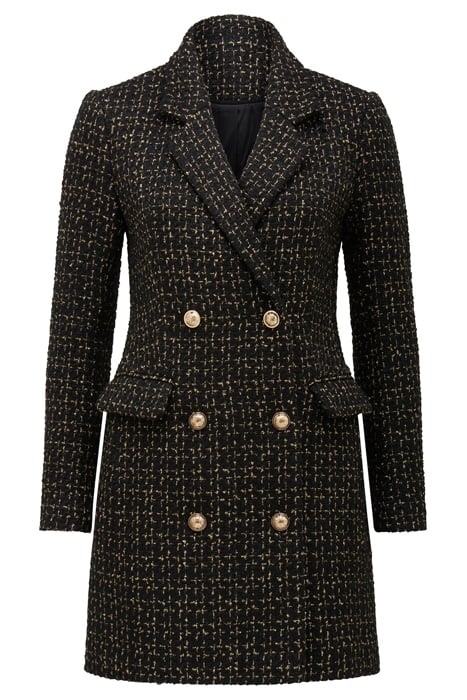 BETTY TWEED BLAZER DRESS BLACK 6