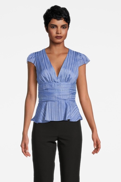 AGUEDA BLOUSE AZURE/WHITE 1